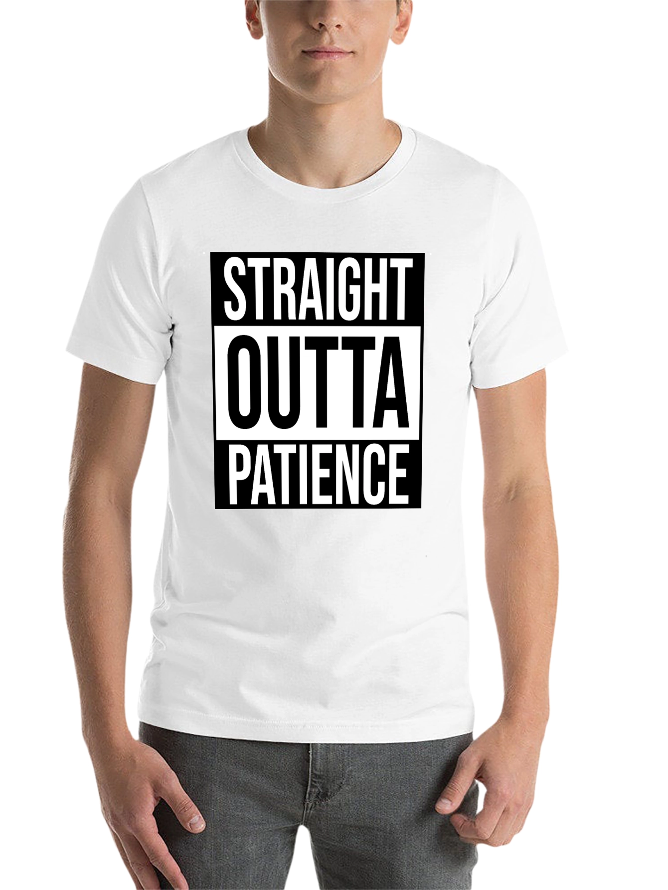 Black Straight Outta Patience Graphic Tee view 14