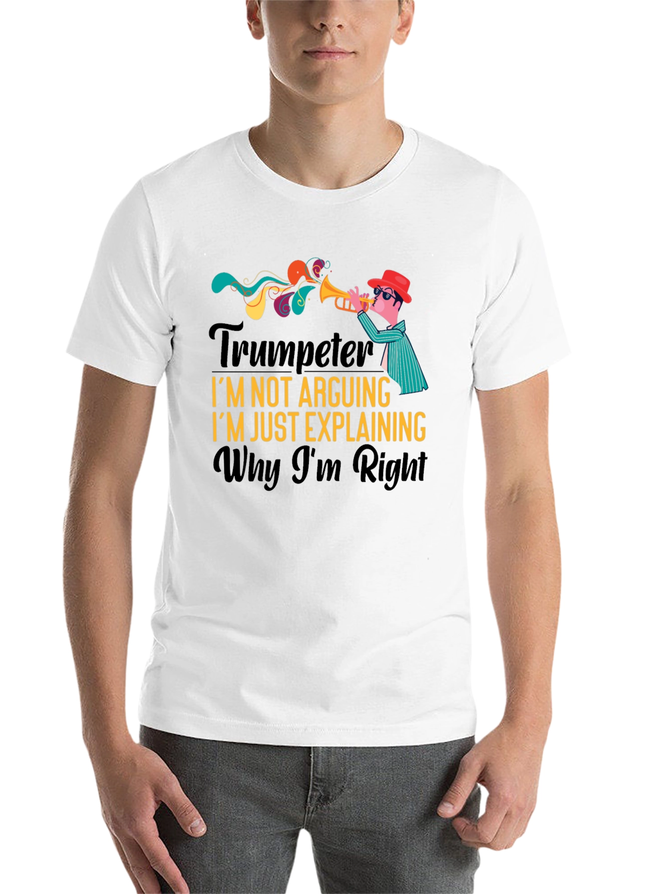 Black Trumpeter Funny T-Shirt - I'm Not Arguing, I'm Just Explaining view 14