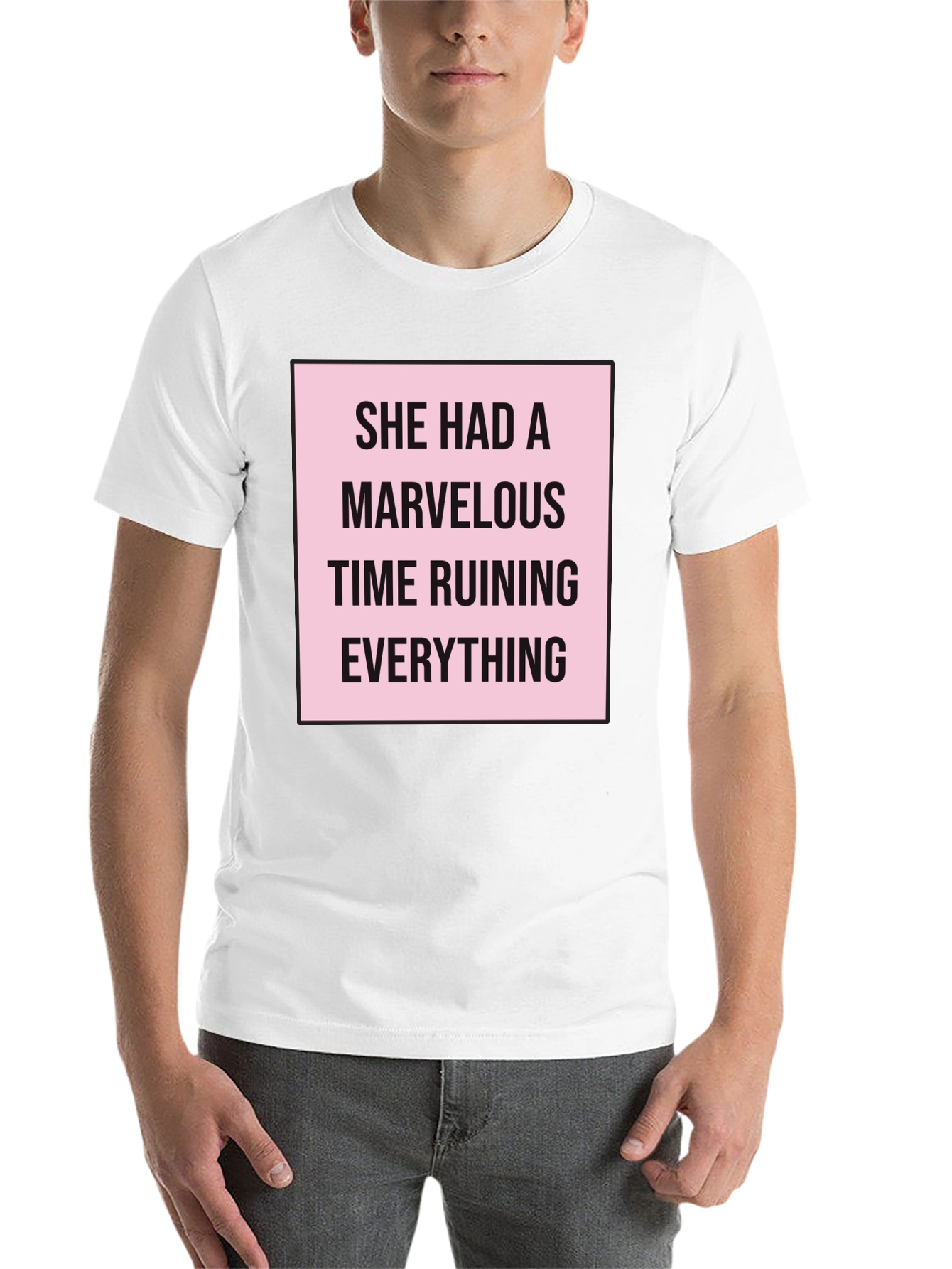 Black Marvelous Ruining T-Shirt - Trendy Graphic Tee view 14