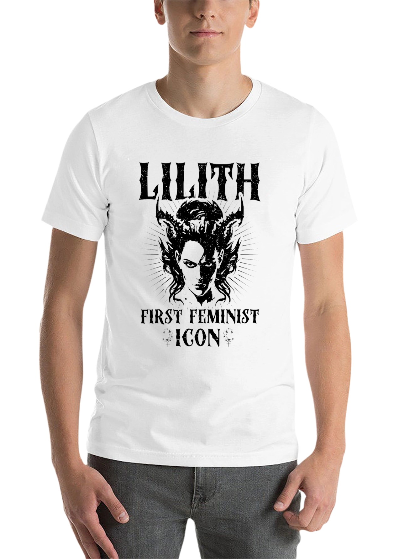 Black Lilith First Feminist Icon Graphic Tee - Black view 14