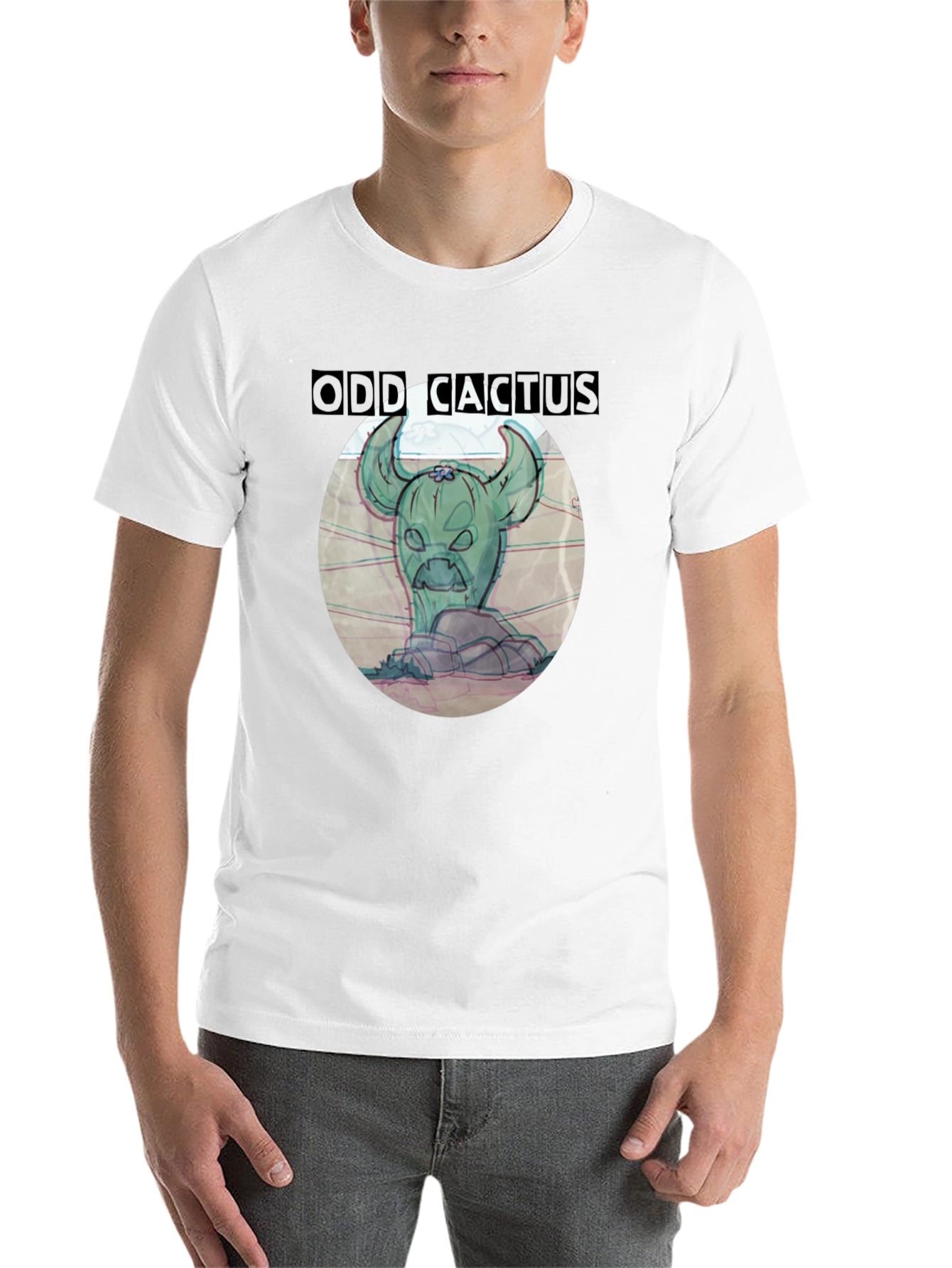 Black Odd Cactus Graphic Tee - Unique Design view 14