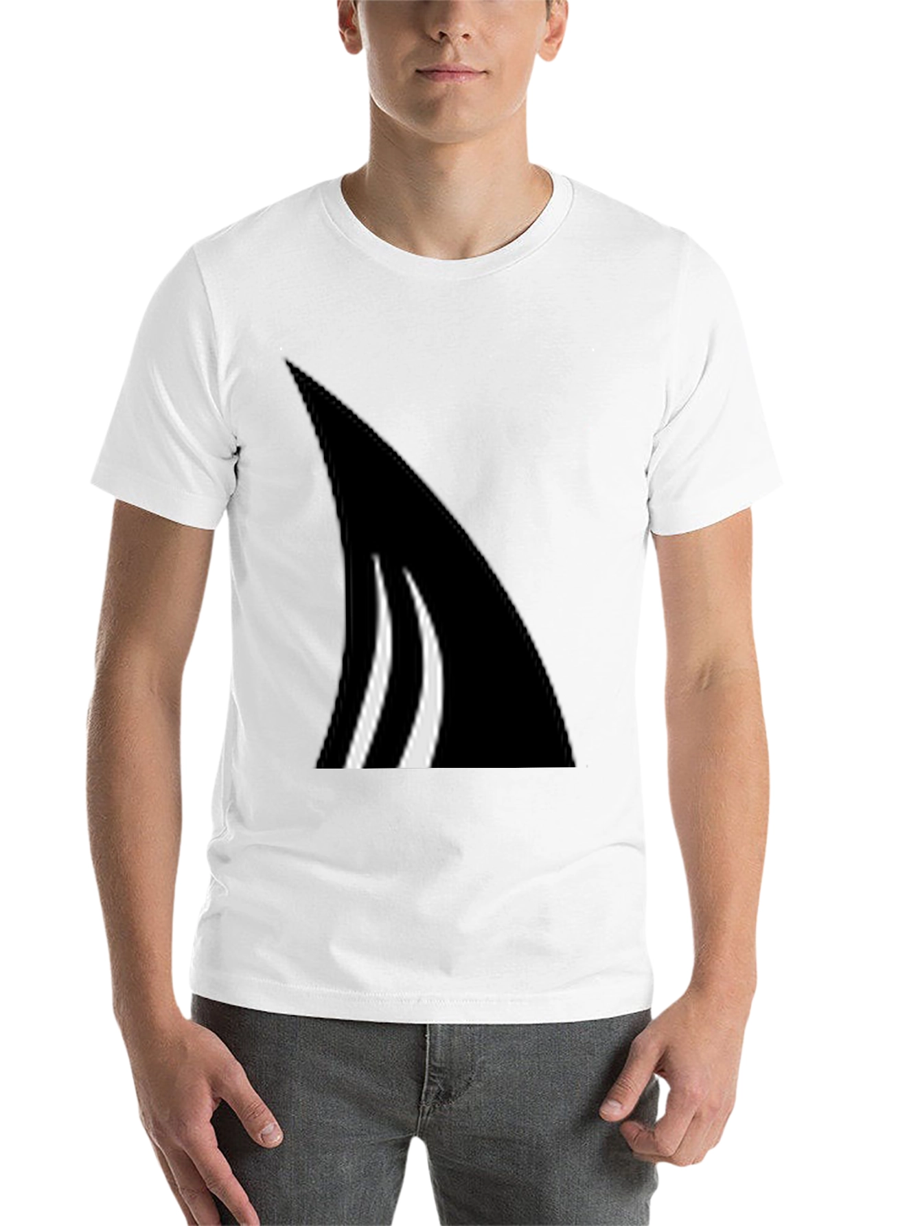 Black Abstract Graphic Tee - Black view 14