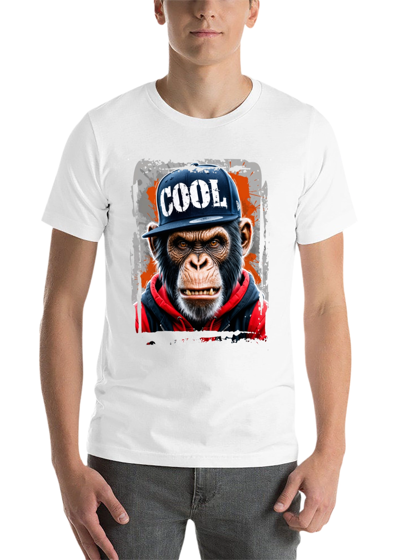 Black Cool Ape Graphic Tee - Urban Style T-Shirt view 14