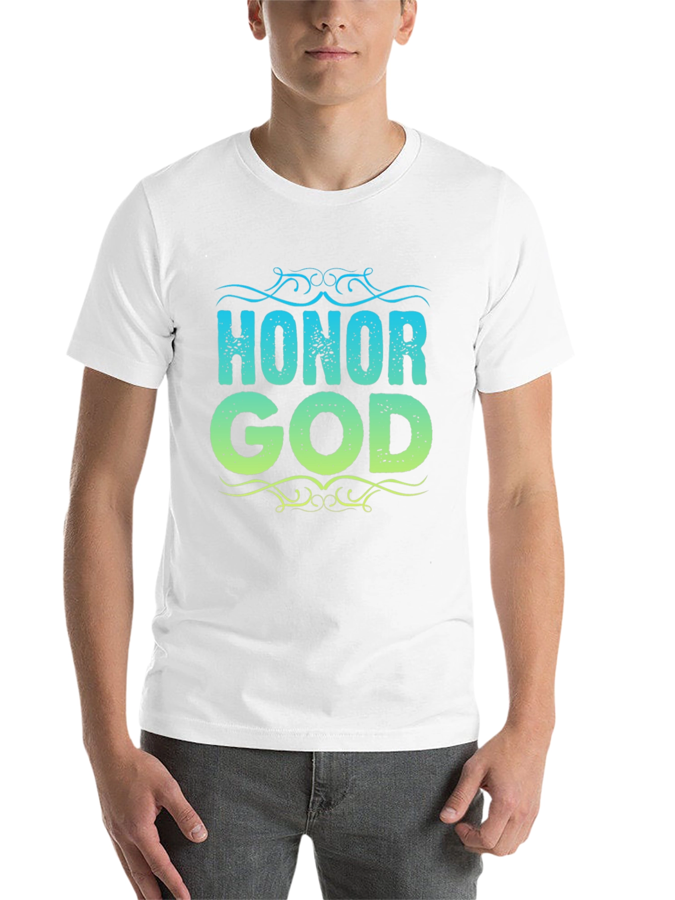 Honor God Graphic Tee - Stylish Christian Apparel - 14