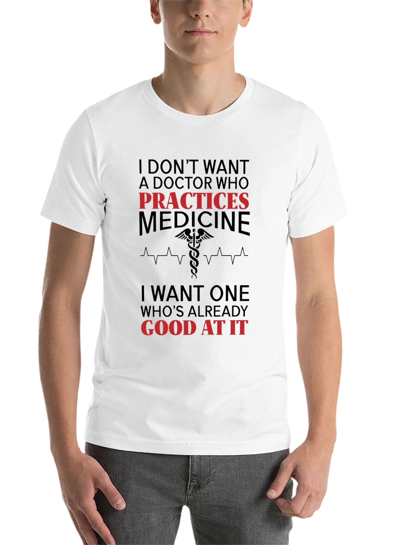Black Funny Doctor T-Shirt: Practices Medicine view 14