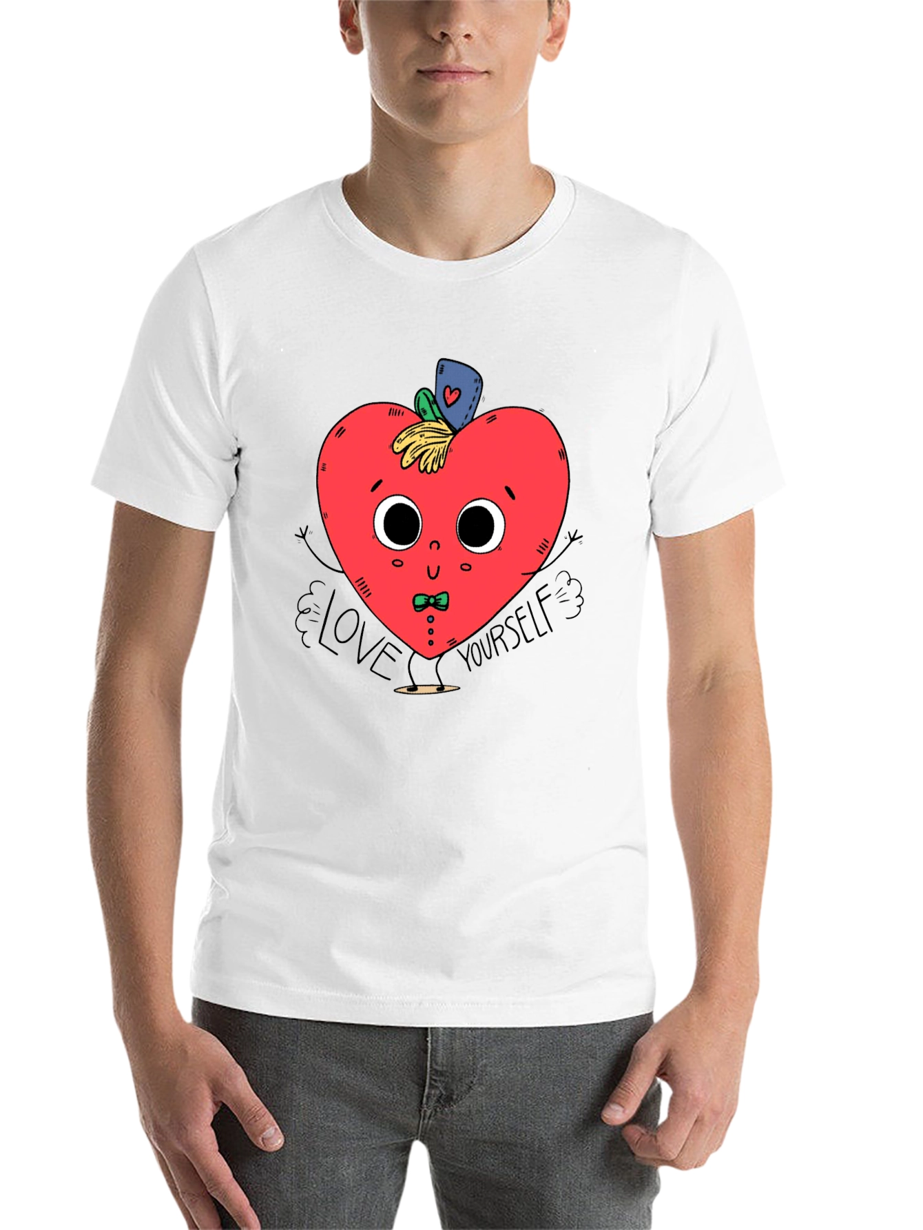 Black Love Yourself Heart Graphic T-Shirt view 14