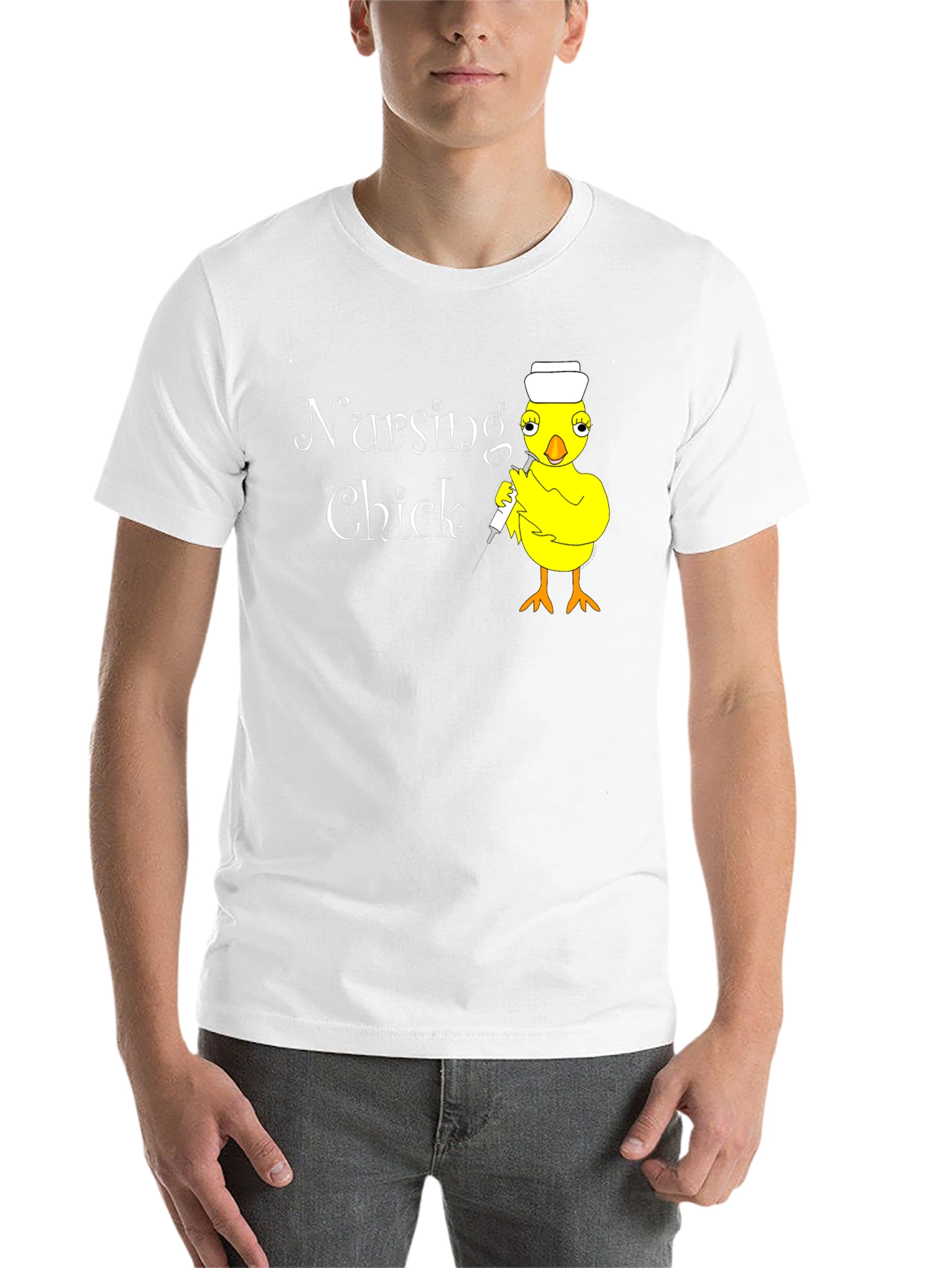 Black Nursing Chick T-Shirt - Funny Nurse Apparel view 14
