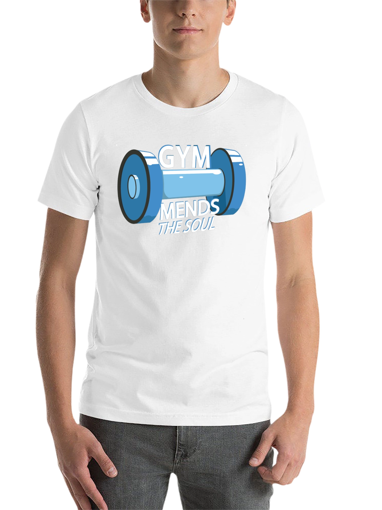 Black Gym Mends the Soul Graphic T-Shirt view 14