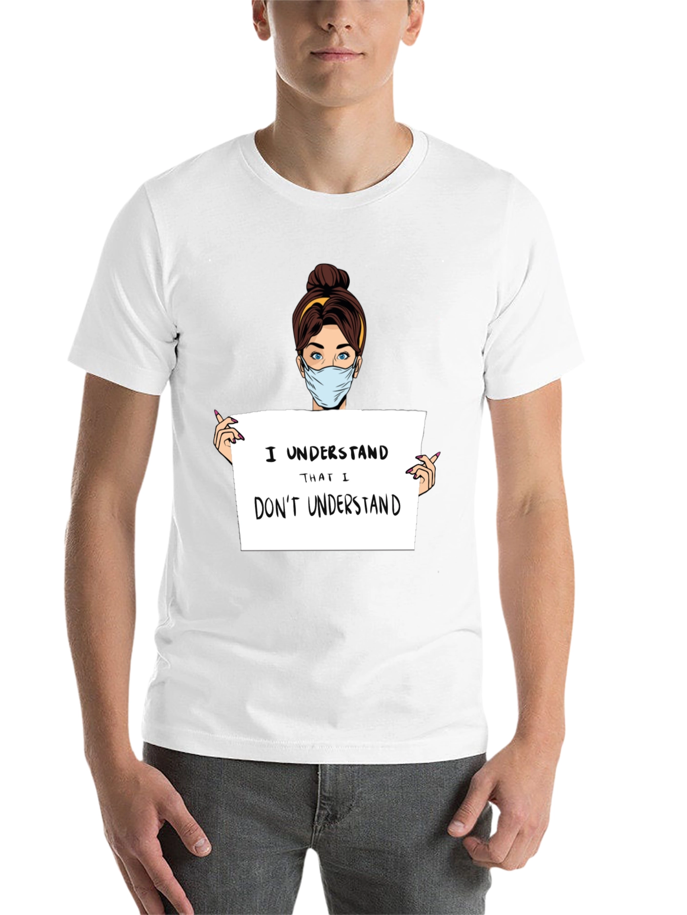 Black I Understand T-Shirt - Humorous Graphic Tee view 14