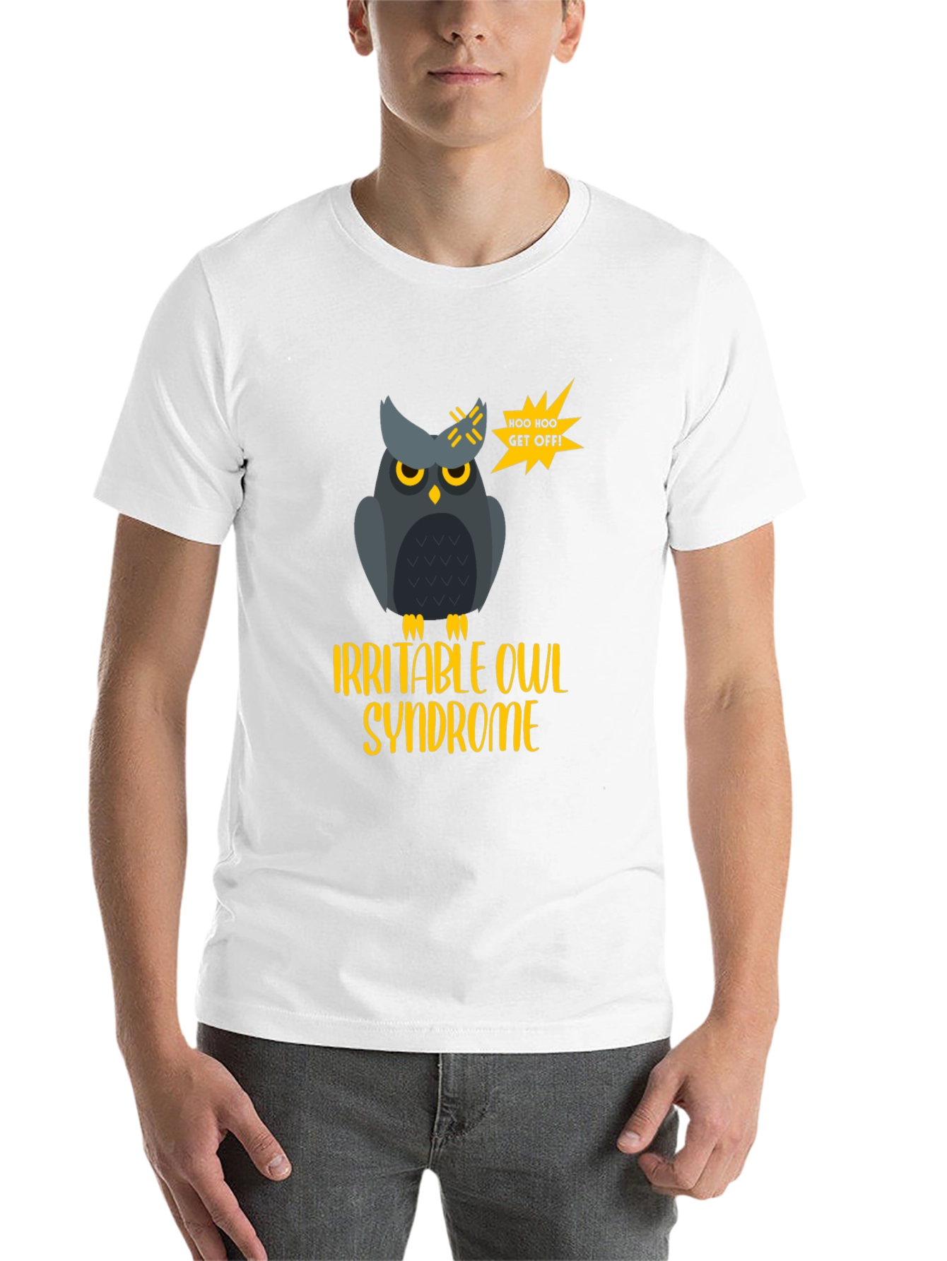Black Irritable Owl Syndrome T-Shirt view 14