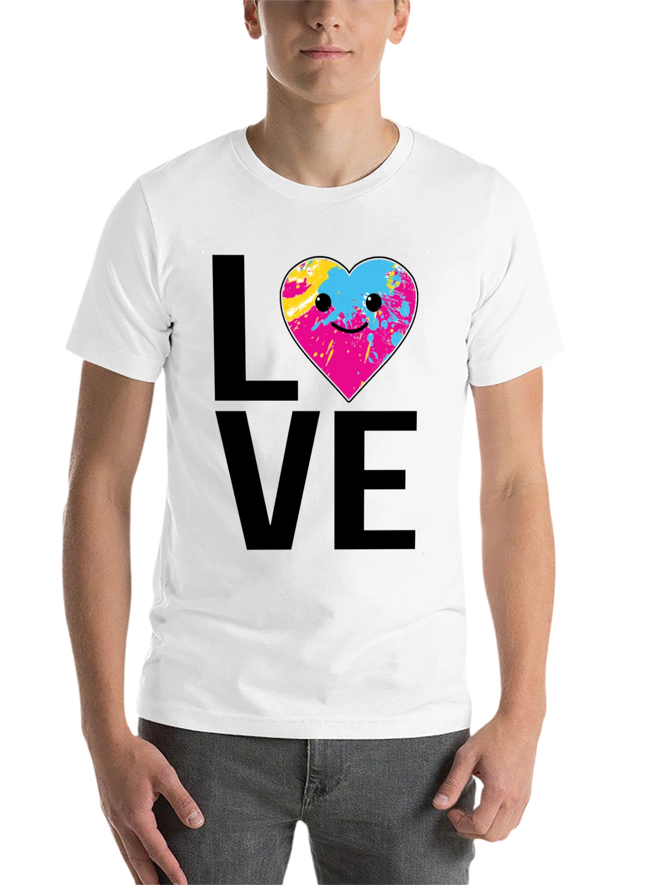 Black Love Heart Graphic Tee - Fun & Unique Design view 14