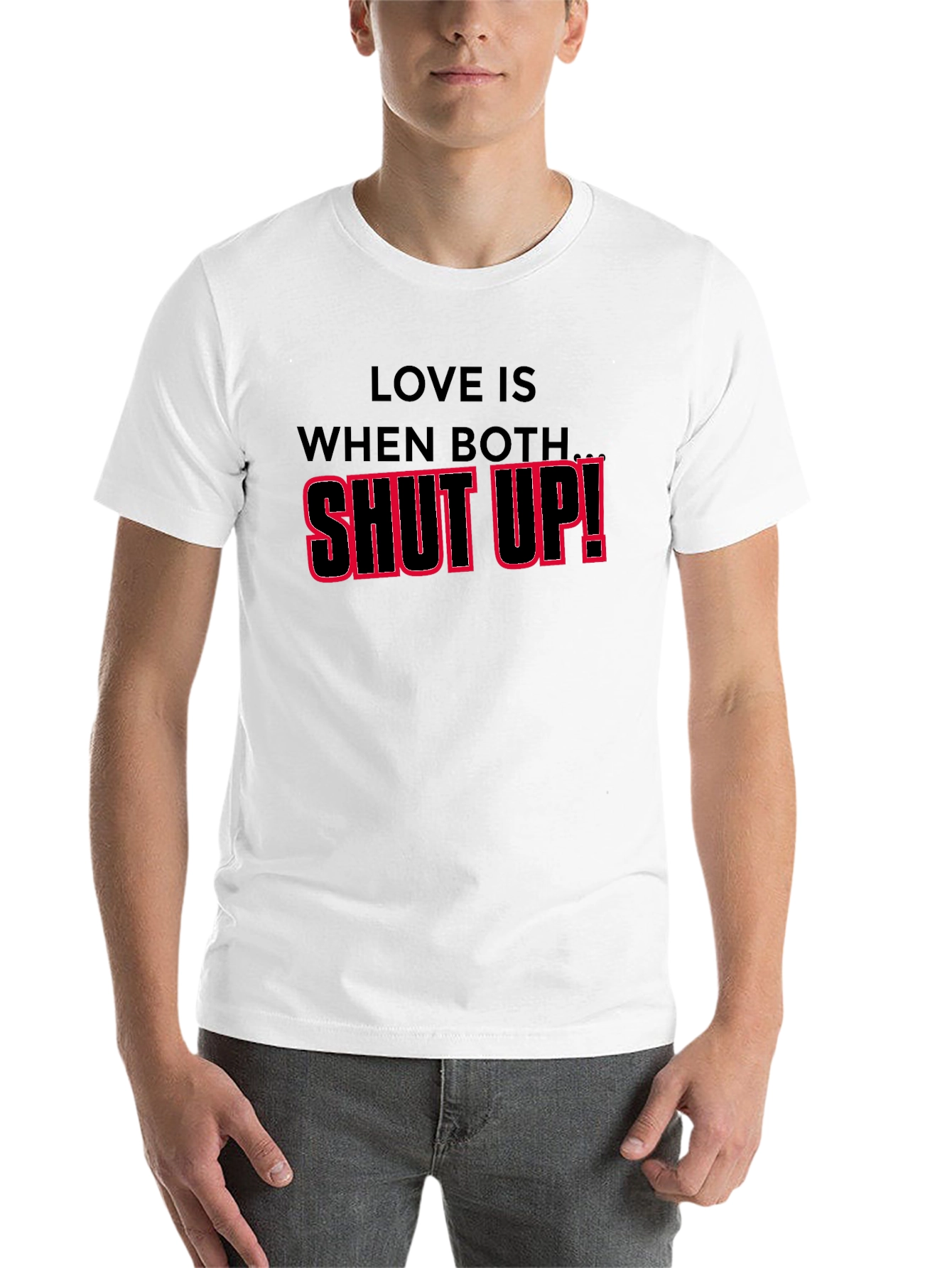 Black Shut Up! Graphic T-Shirt - Bold Statement Tee view 14