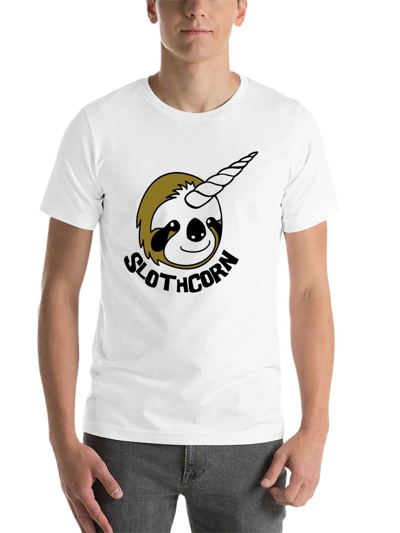 Black Slothcorn Graphic Tee - Unisex Comfort Fit view 14