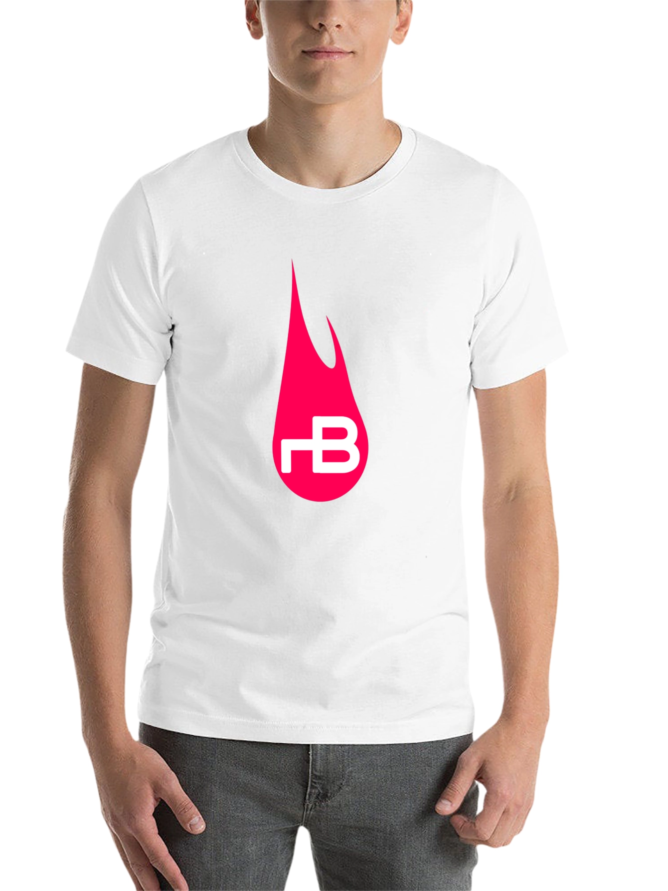Black Black T-Shirt with Pink Flame Logo view 14