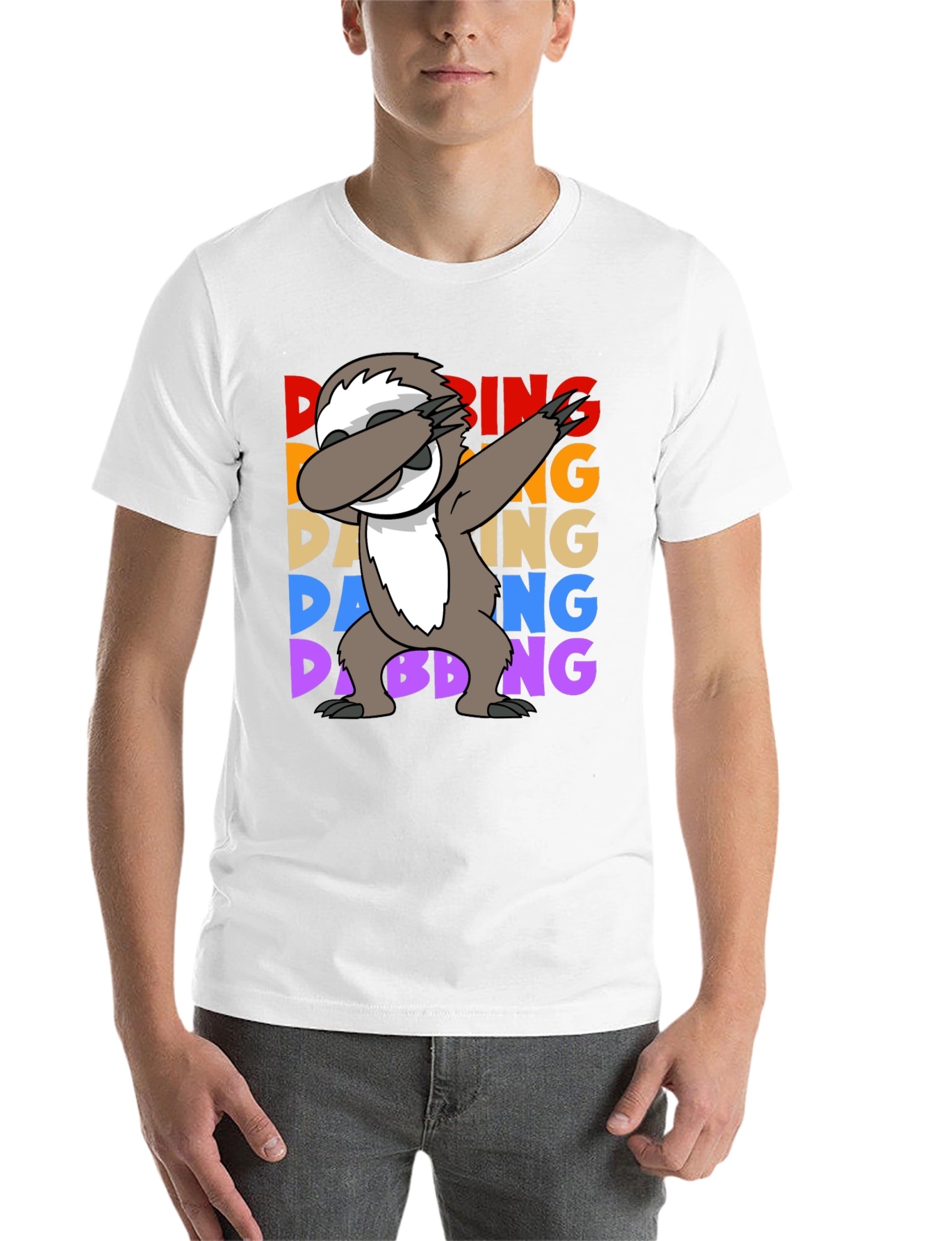 Dabbing Sloth Graphic Tee - Funny Sloth Lover Shirt - 14