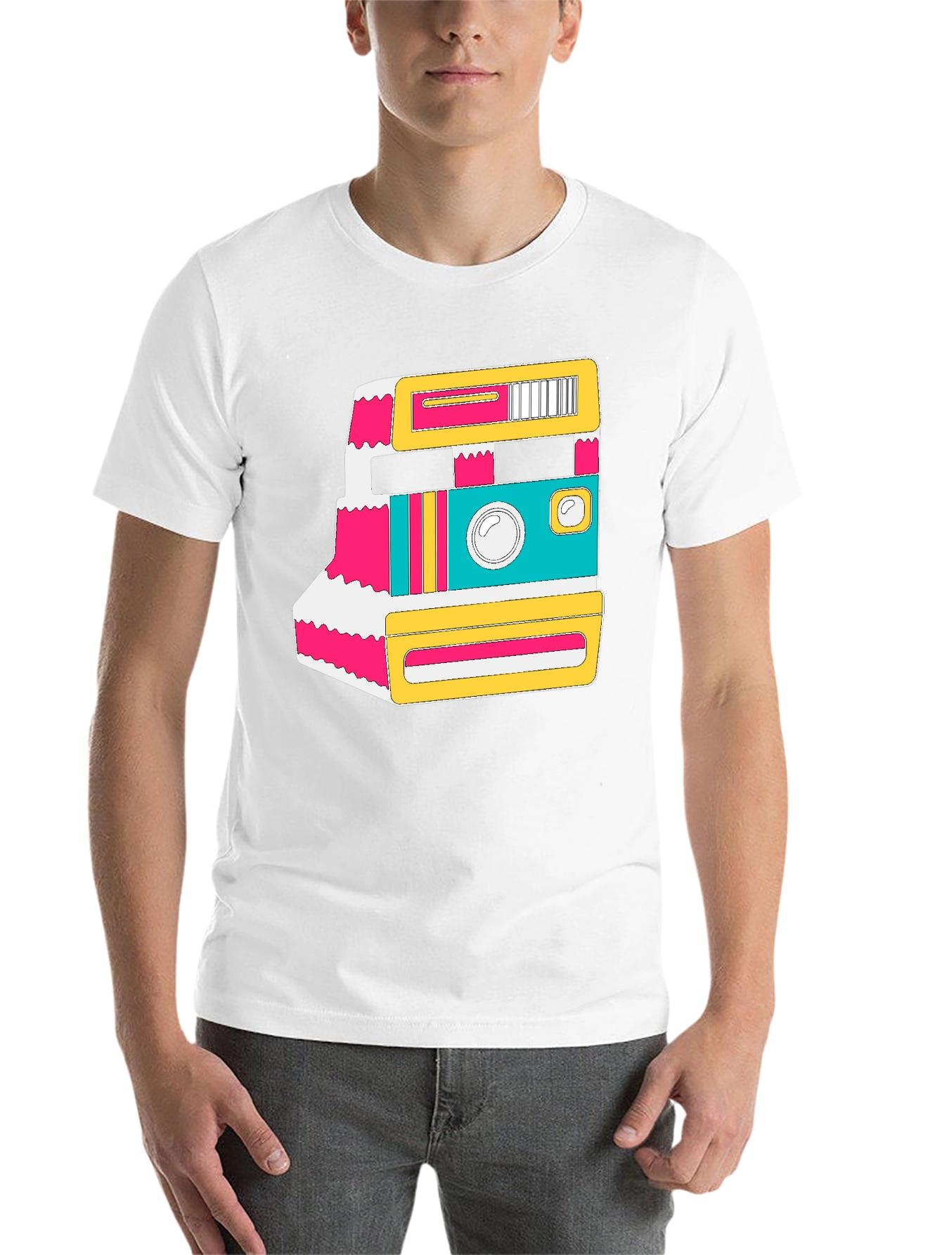 Black Retro Camera Graphic Tee - Black T-Shirt view 14