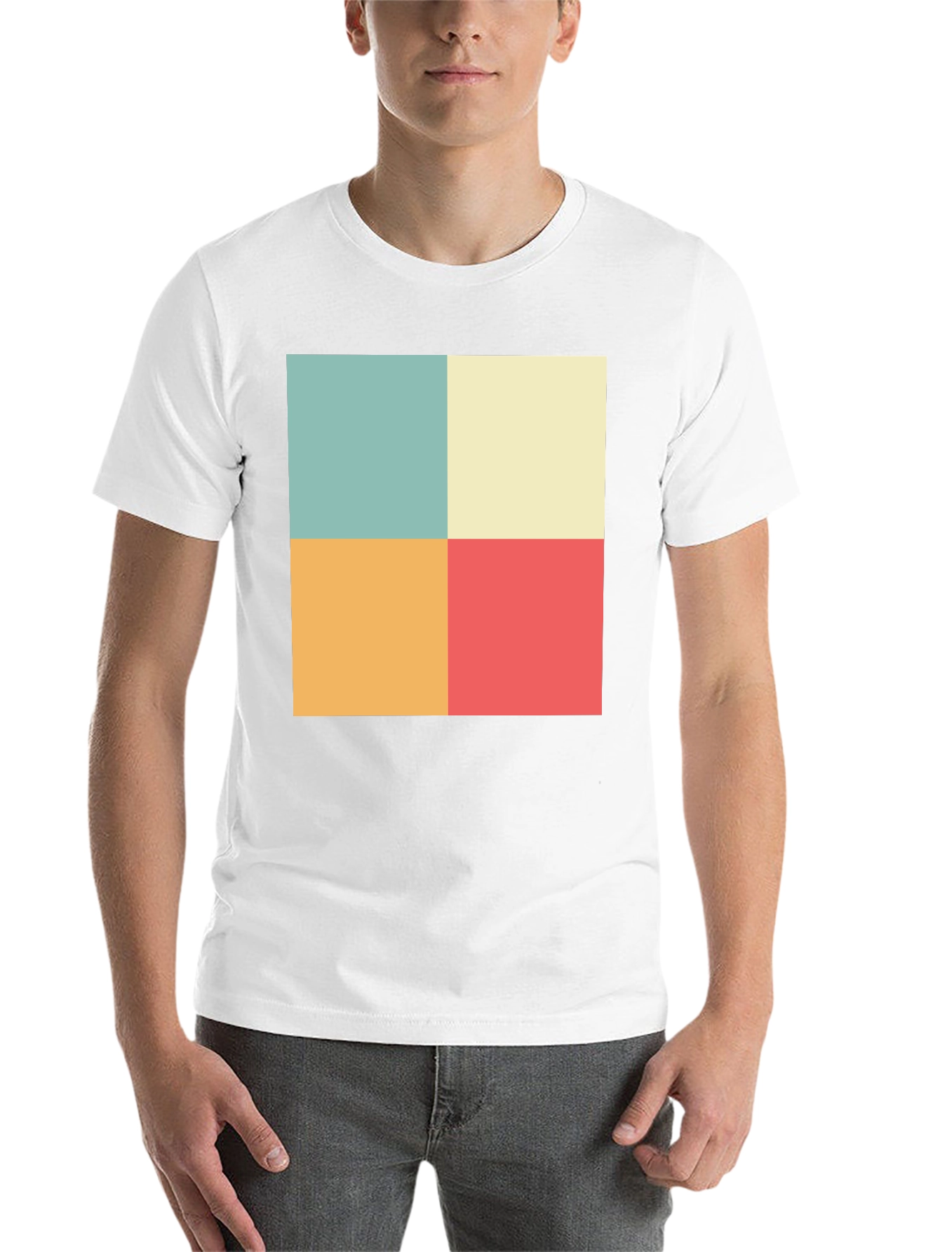 Black Retro Color Block T-Shirt view 14