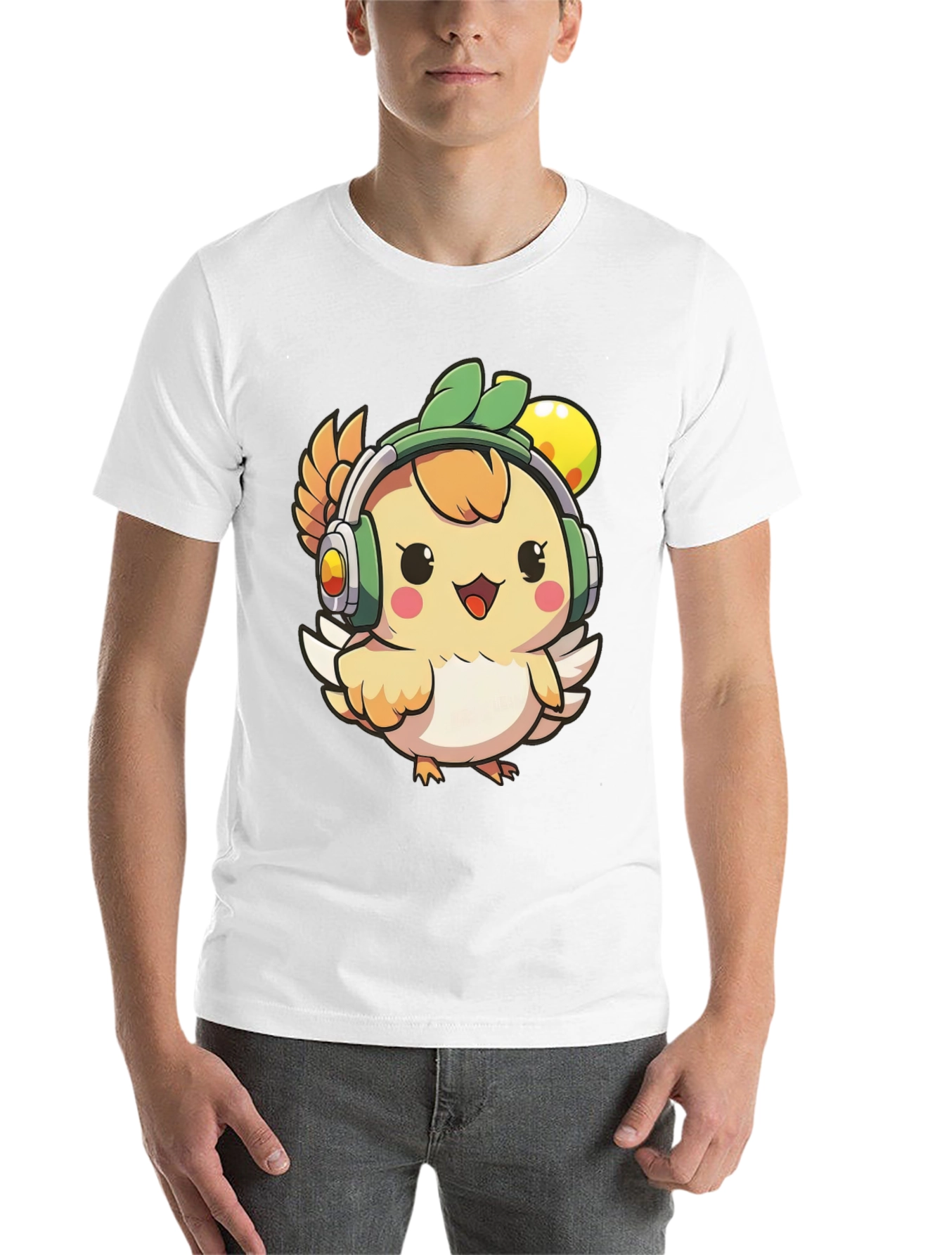 Black Cute Cartoon Chicken T-Shirt view 14