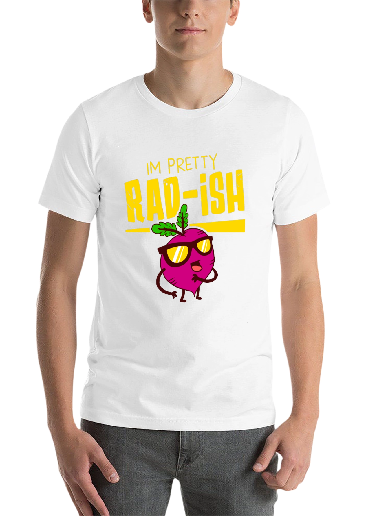 Black Rad-ish Graphic Tee - Funny Vegan T-Shirt view 14