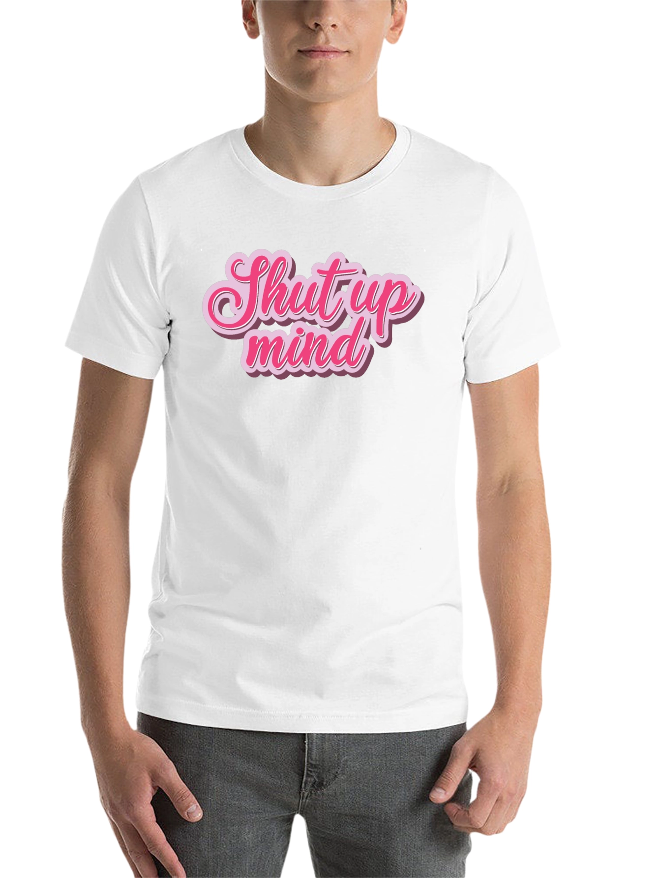 Black Shut Up Mind Graphic Tee - Stylish Black Cotton T-Shirt view 14