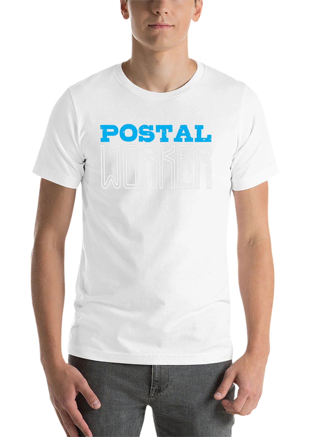 Black Postal Worker Graphic T-Shirt - Black view 14