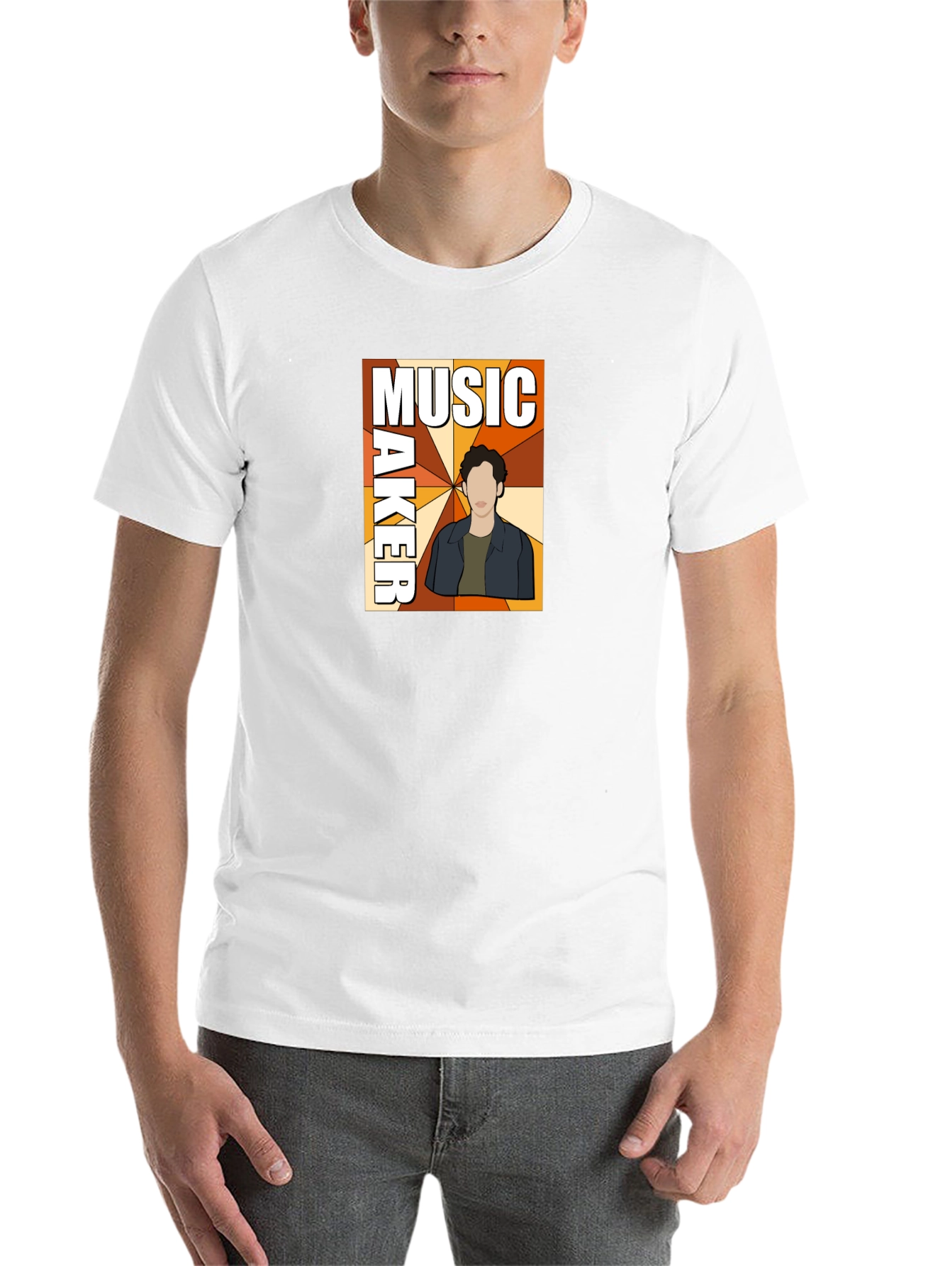 Black Music Maker Graphic Print Black T-Shirt view 14