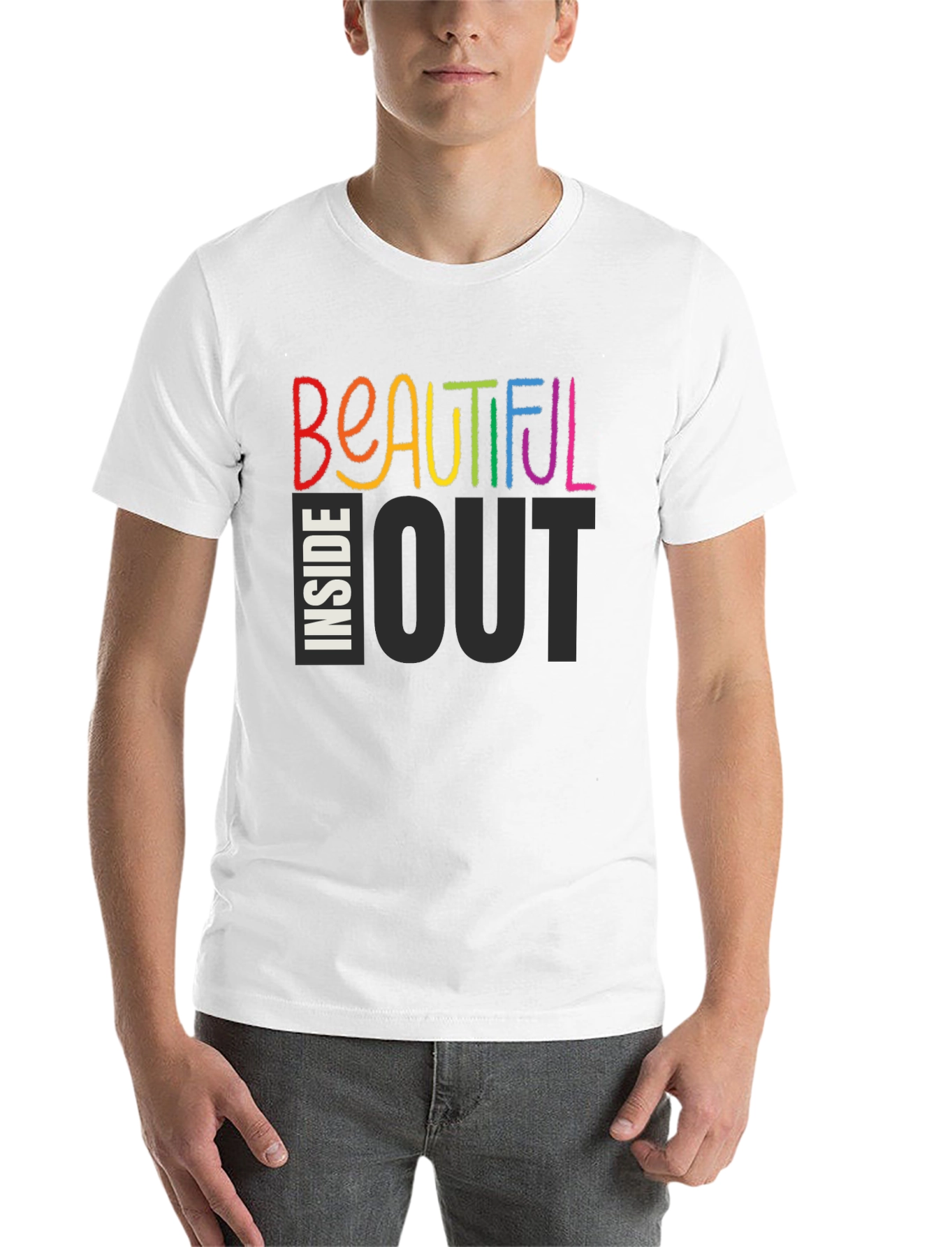 Black Beautiful Inside Out Graphic T-Shirt view 14