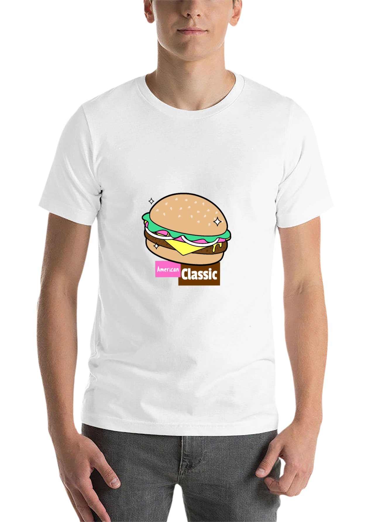 Black American Classic Burger Graphic Tee view 14