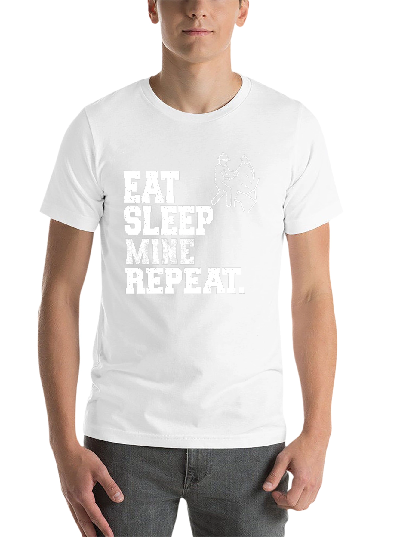 Black Eat Sleep Mine Repeat Graphic Tee - Black T-Shirt view 14