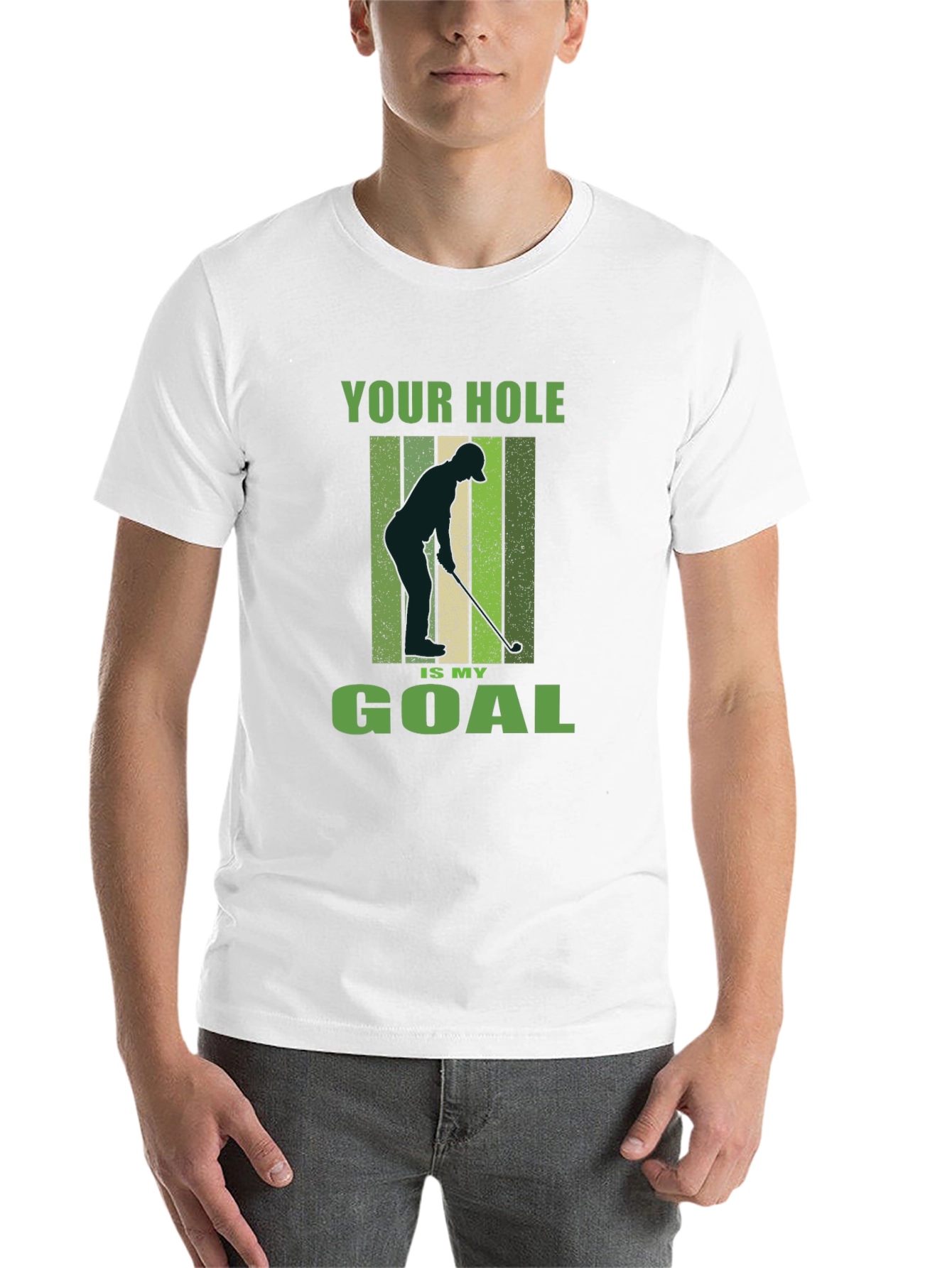 Black Your Hole is My Goal Golf T-Shirt view 14