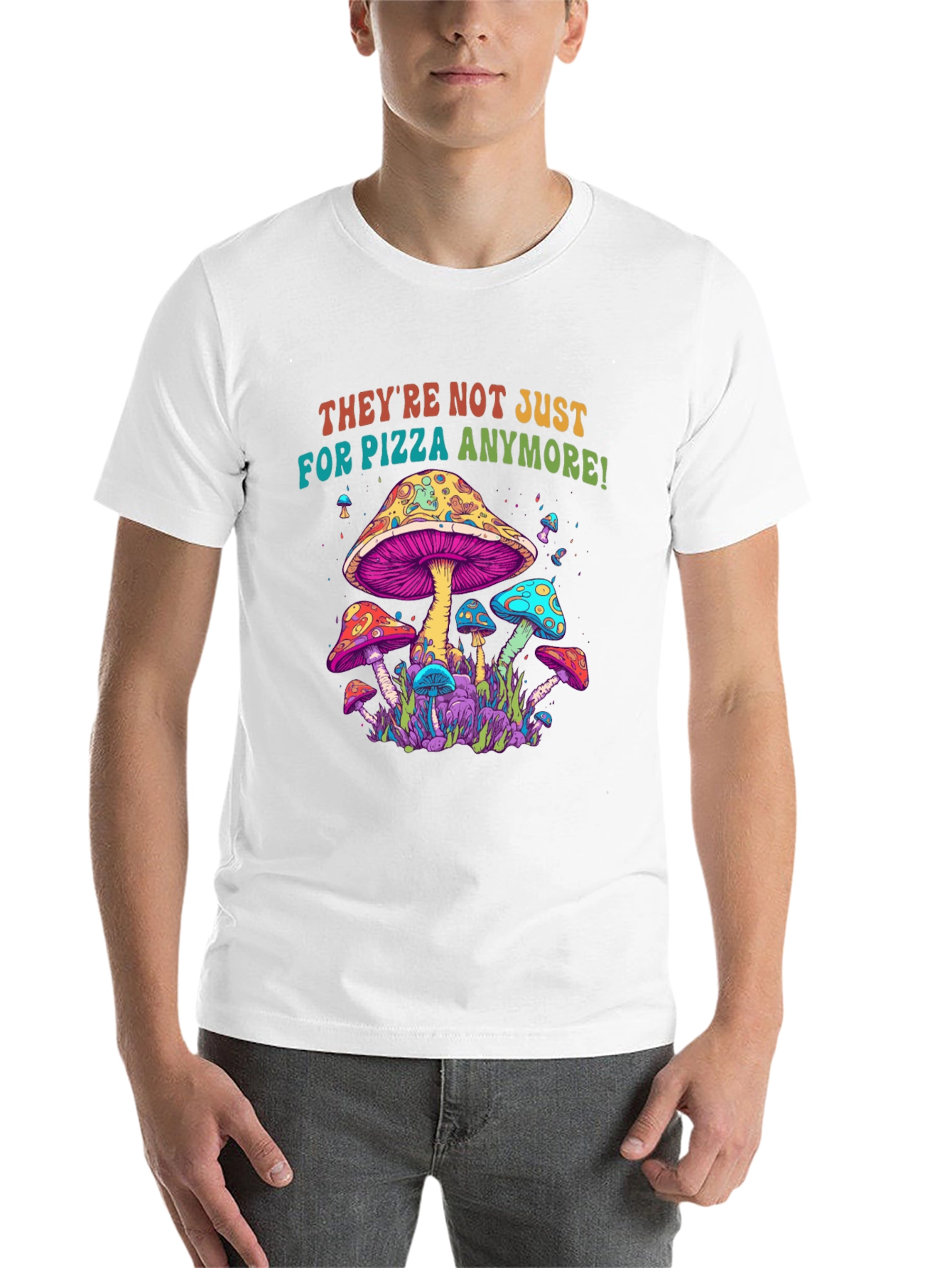 Black Psychedelic Mushroom Graphic Tee view 14