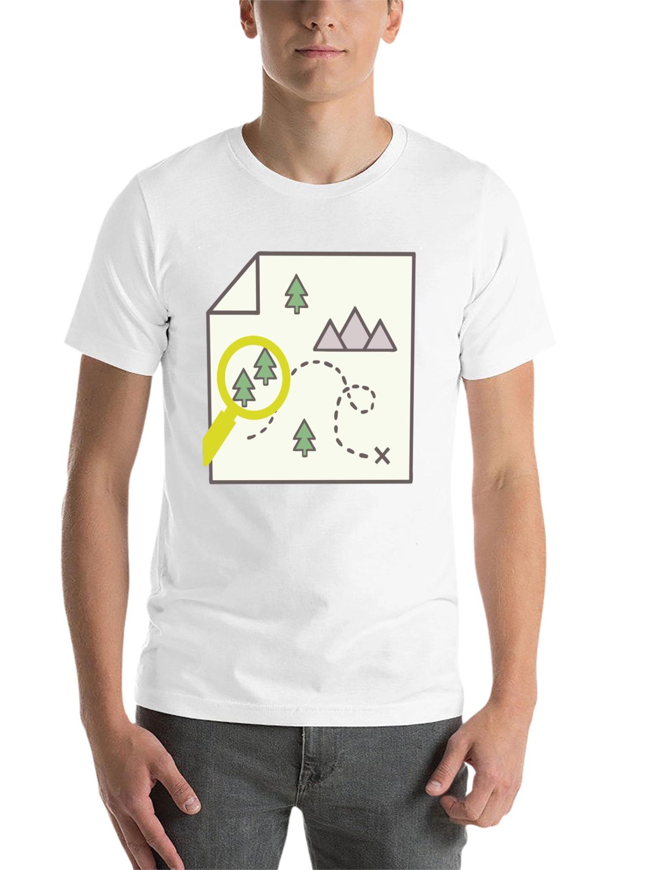 Black Adventure Map Graphic Tee - Find Your Way view 14