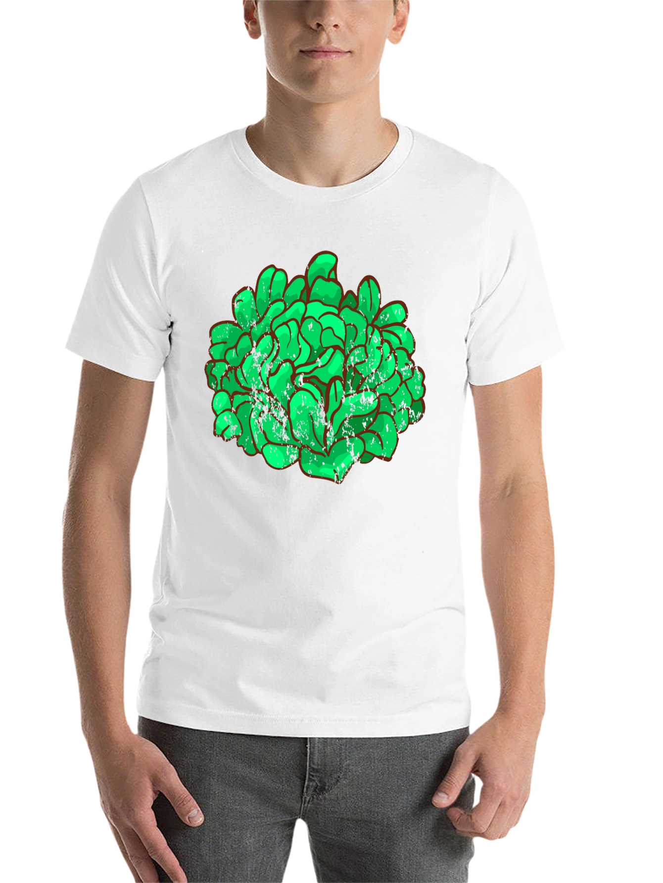 Black Green Brain Graphic Black Tee view 14
