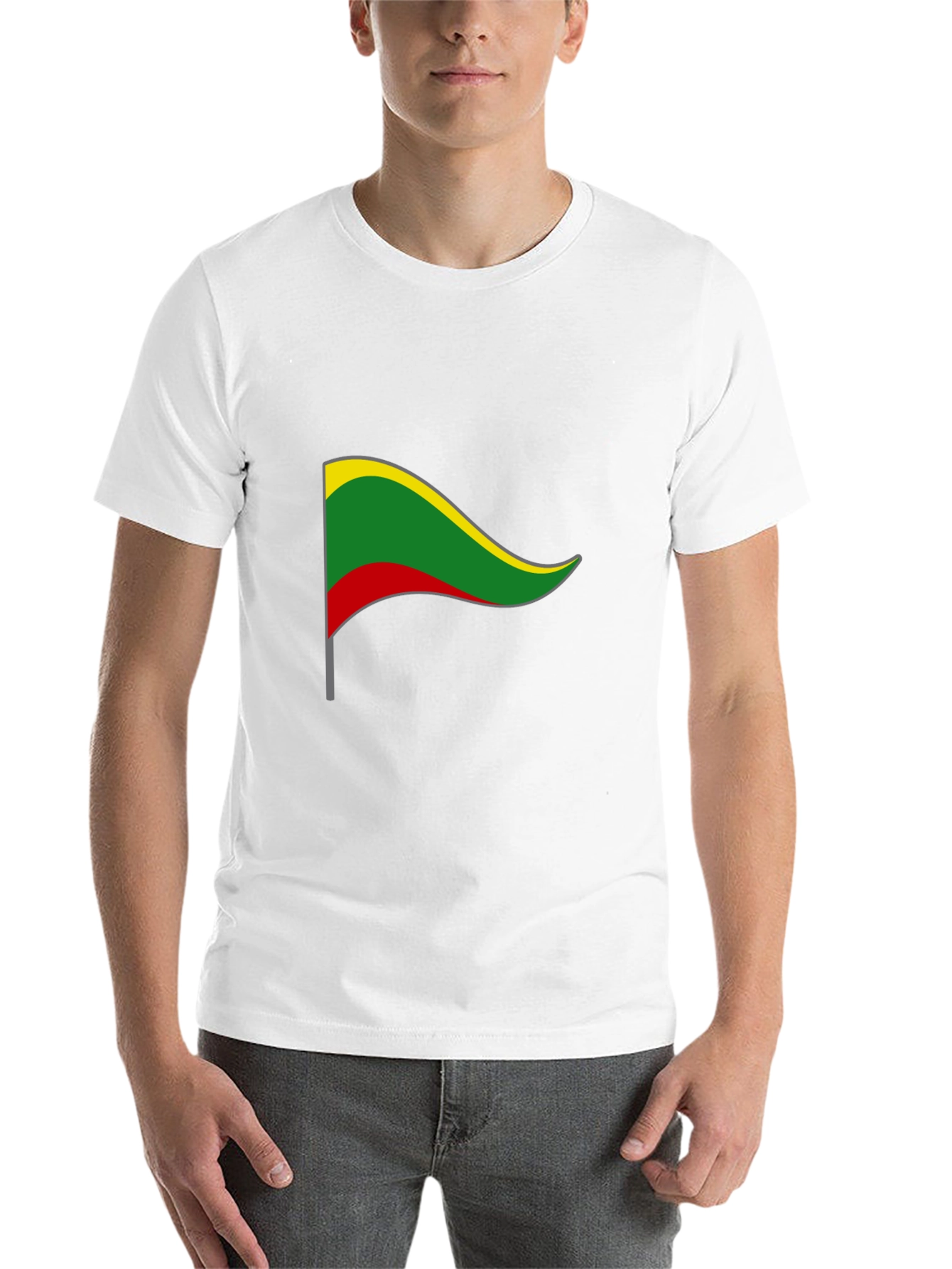 Black Lithuania Flag Graphic Tee - Black Short Sleeve T-Shirt view 14
