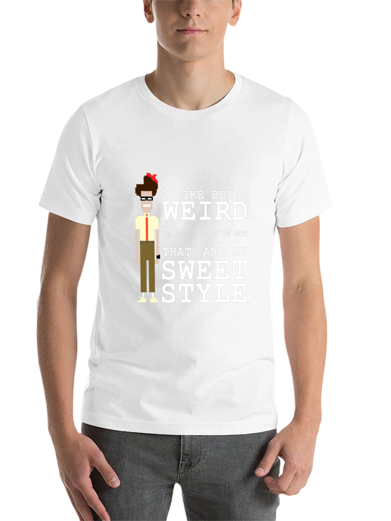 Black I Like Being Weird T-Shirt view 14