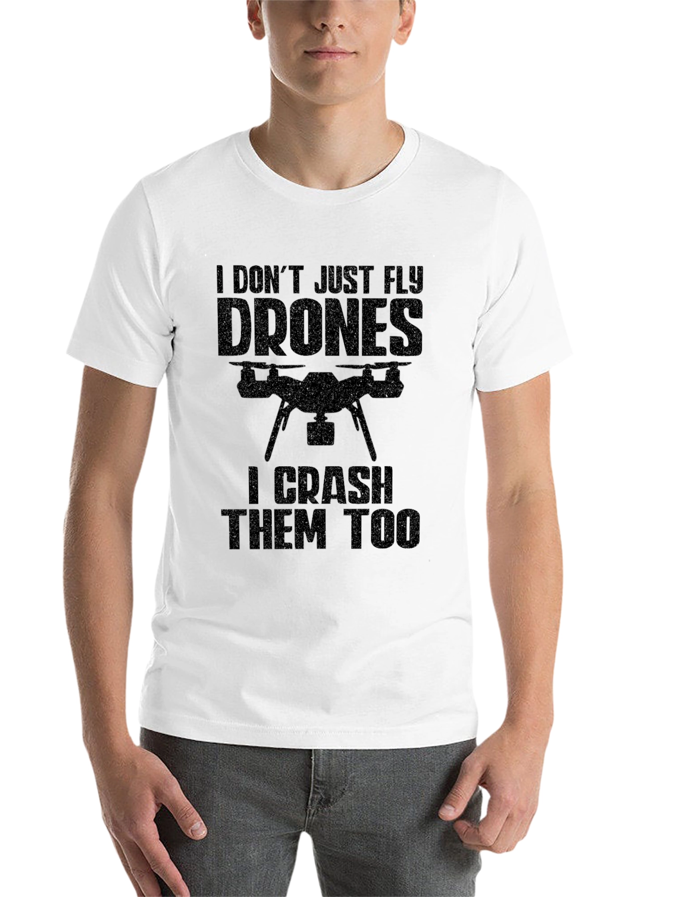 Drone Pilot Black T-Shirt - Fly Drones Crash Too - 14