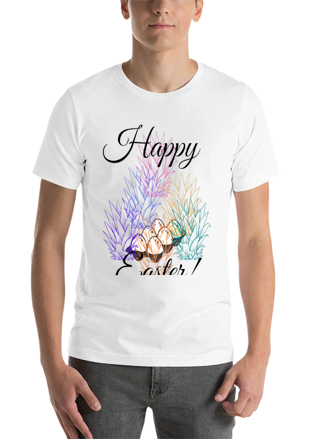 Camiseta Negra "Felices Pascuas" Estampada