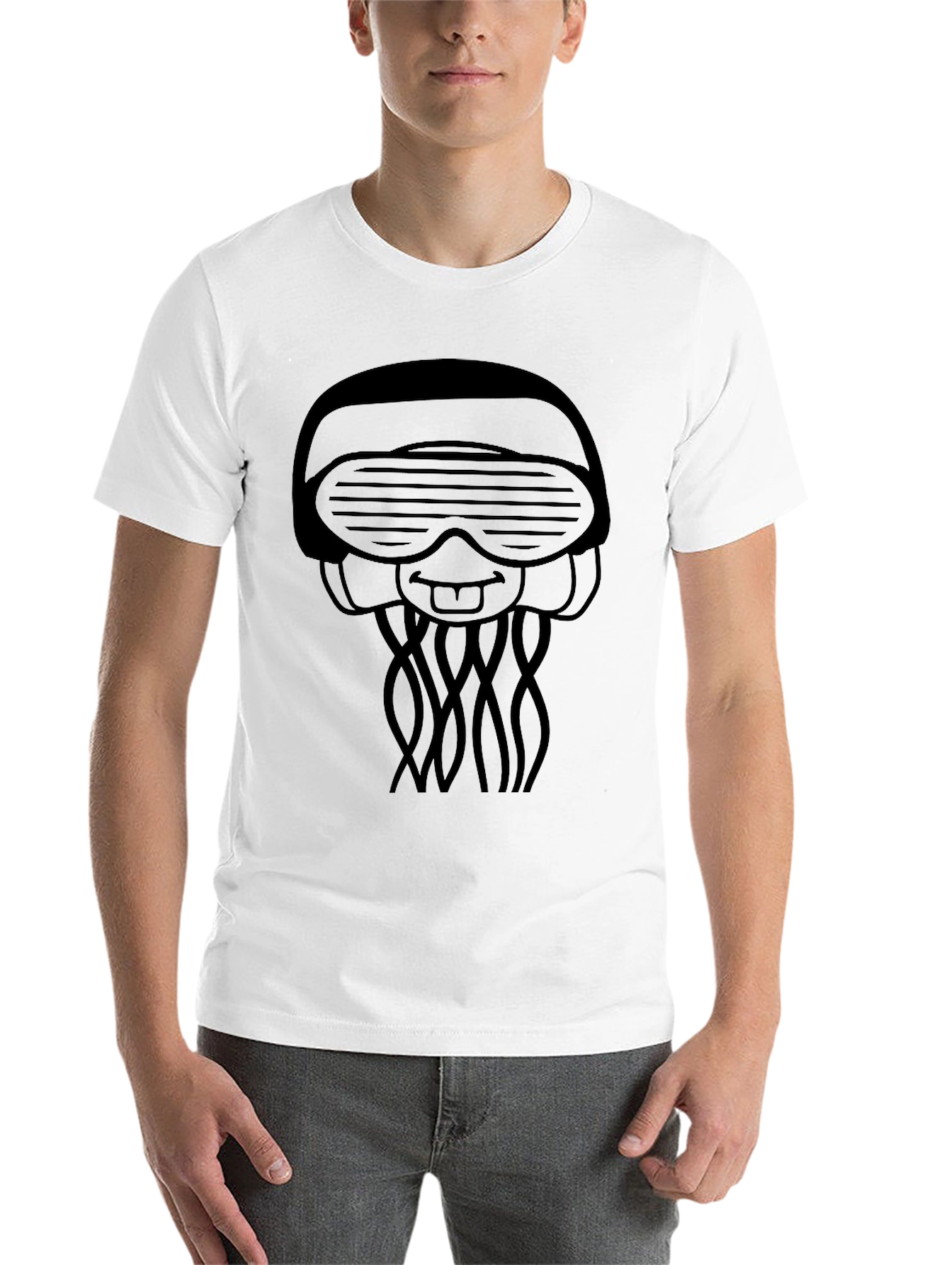 Black Cool Jellyfish Graphic Tee - Black view 14