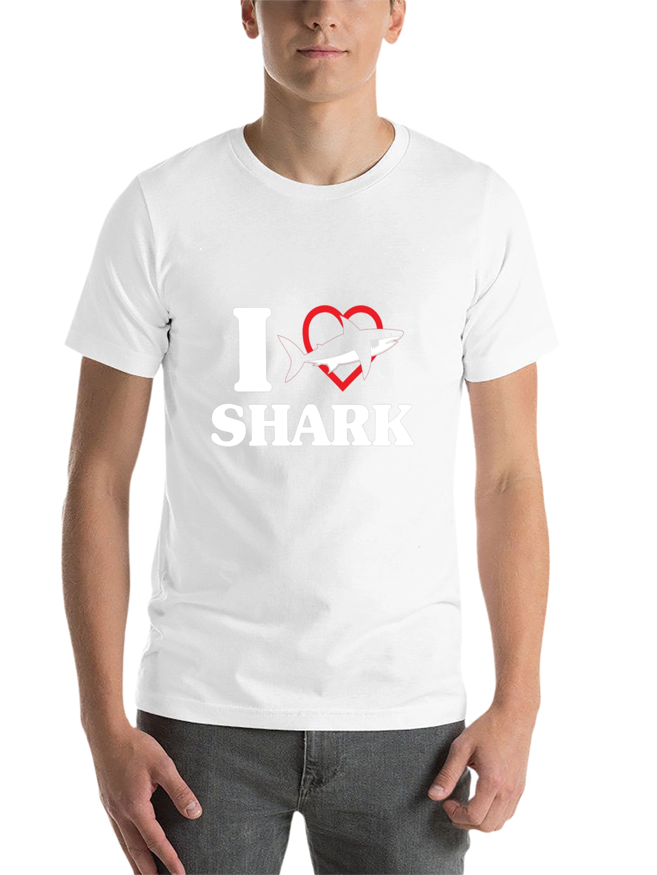 Black I Love Sharks T-Shirt - Black view 14
