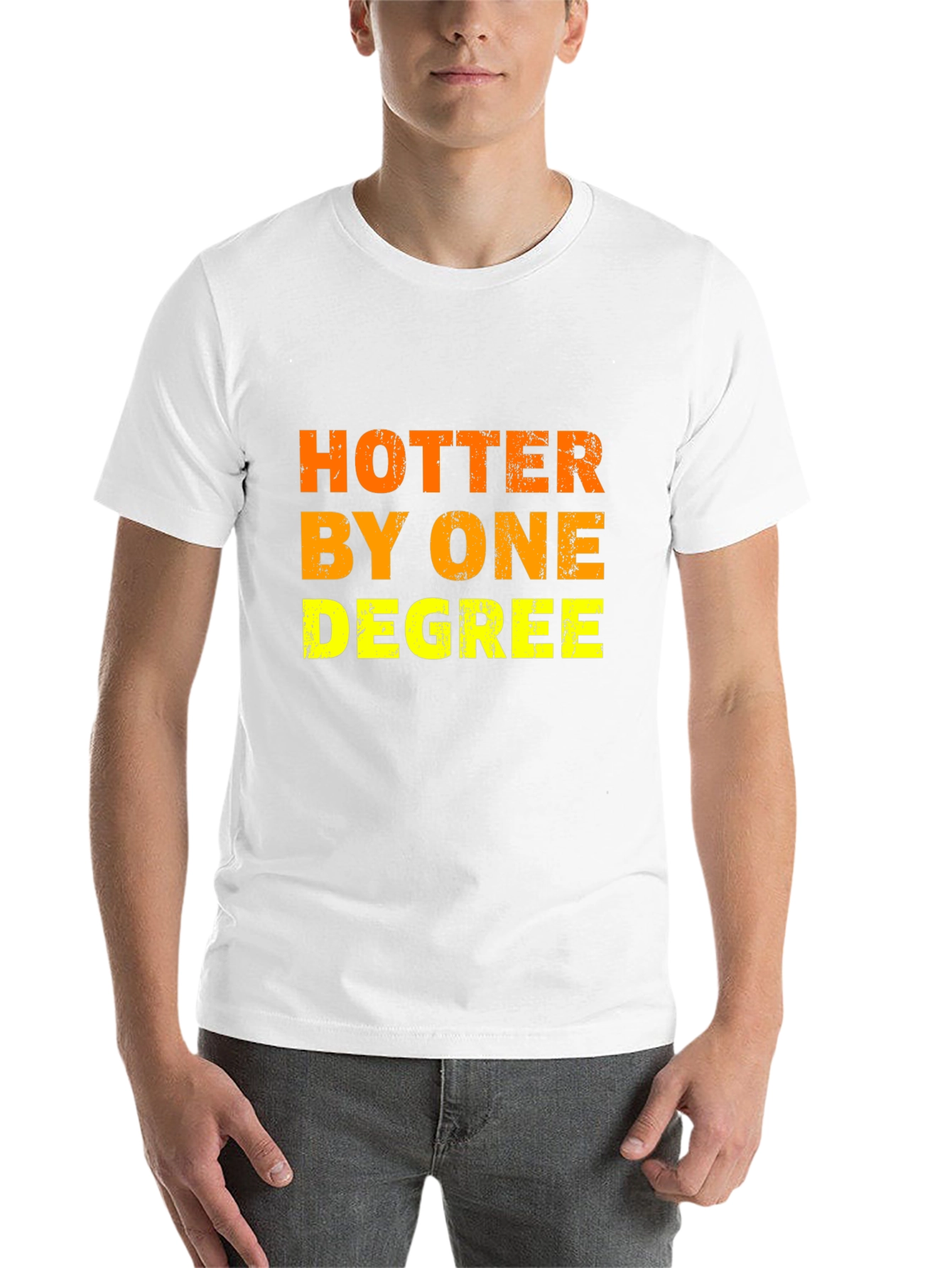 Black Hotter By One Degree Men's Black T-Shirt view 14
