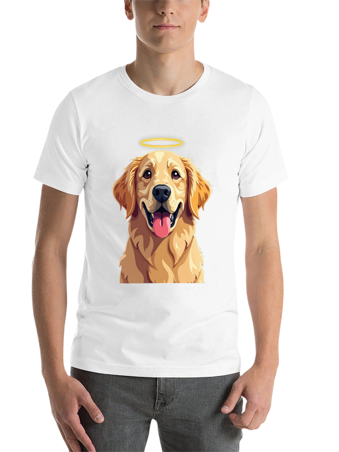 Angel Golden Retriever T-Shirt - Cute Dog Tee - 14