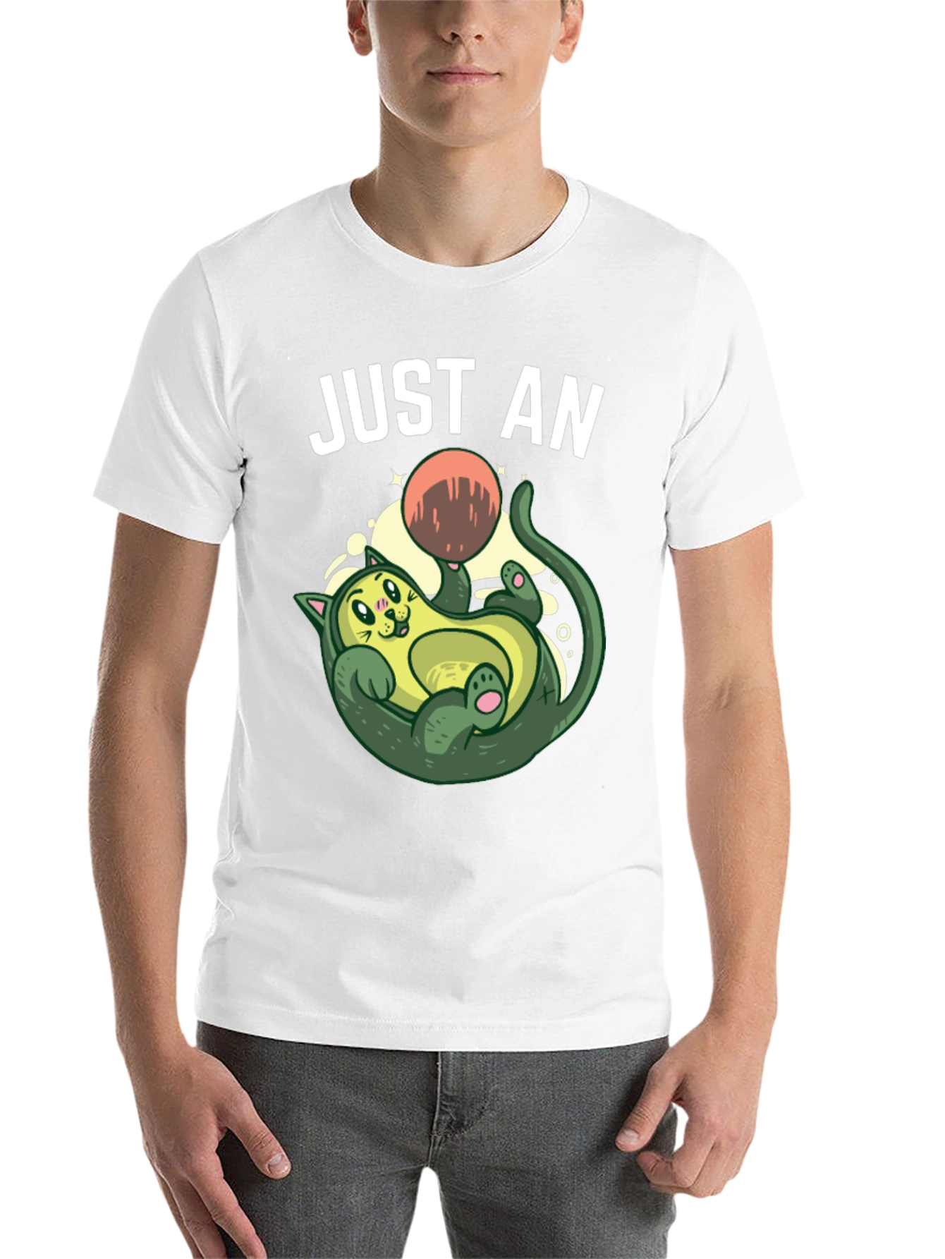 Black Avocado Cat T-Shirt - Funny Graphic Tee view 14