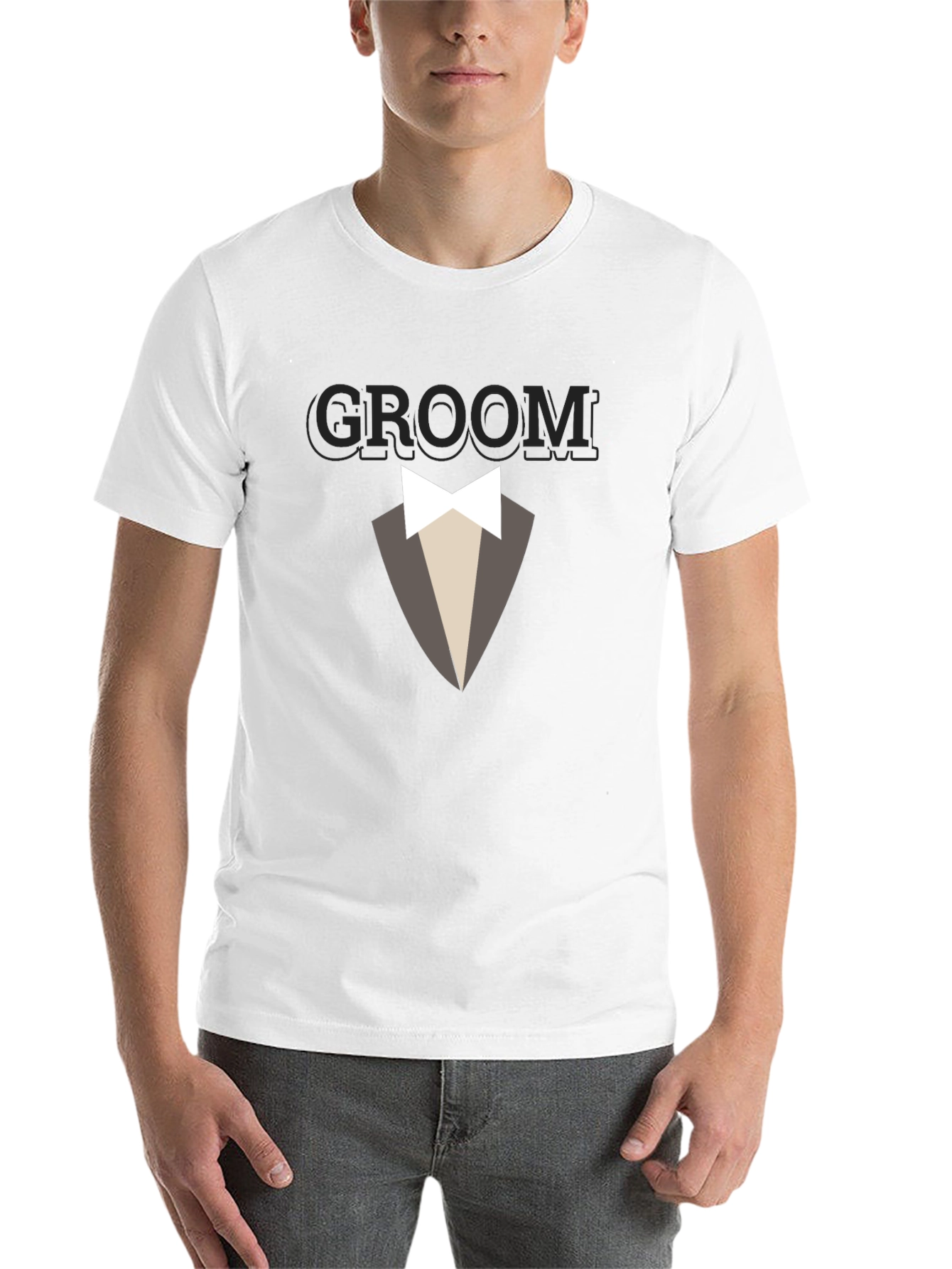 Black Groom Tuxedo T-Shirt - Bachelor Party Tee view 14
