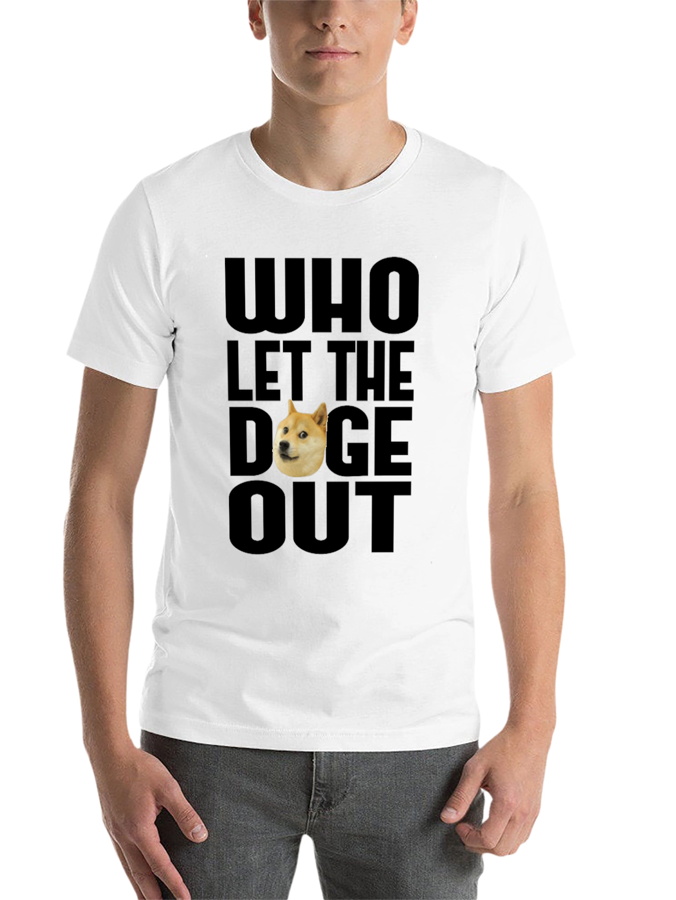 Black Who Let The Doge Out T-Shirt view 14