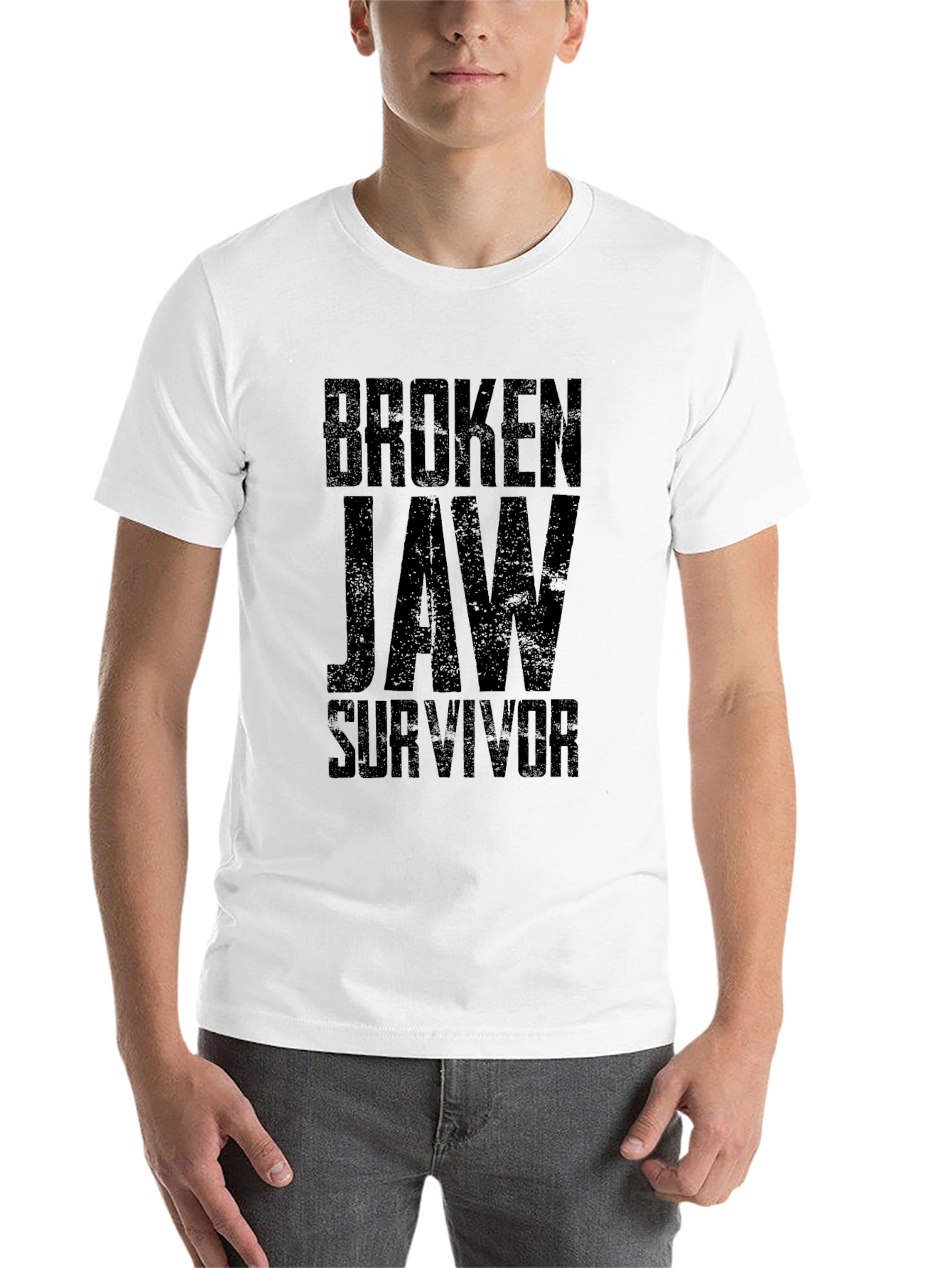 Black Broken Jaw Survivor Graphic Tee - Black Cotton Blend view 14