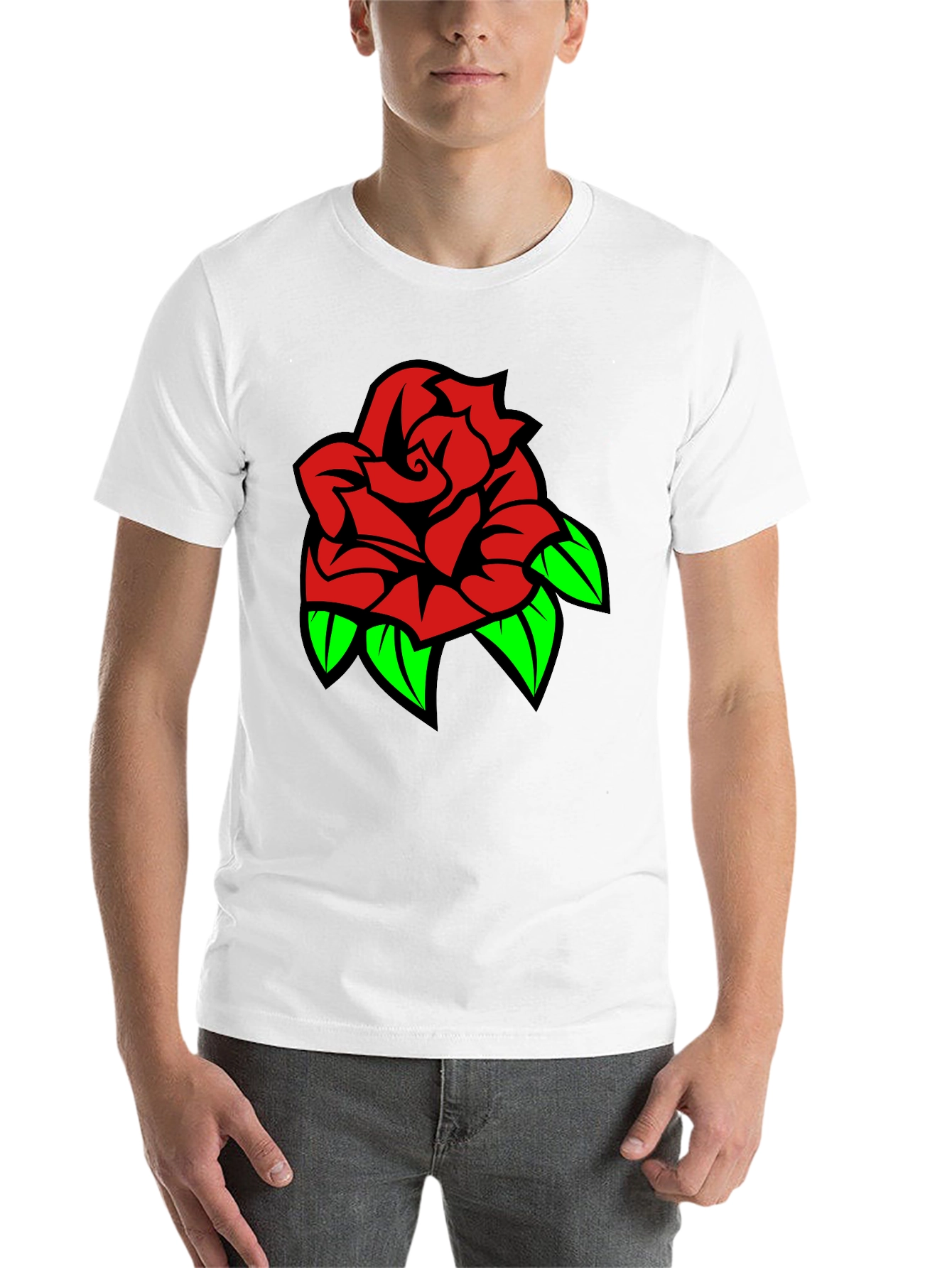 Black Rose Graphic Tee - Stylish Black T-Shirt view 14