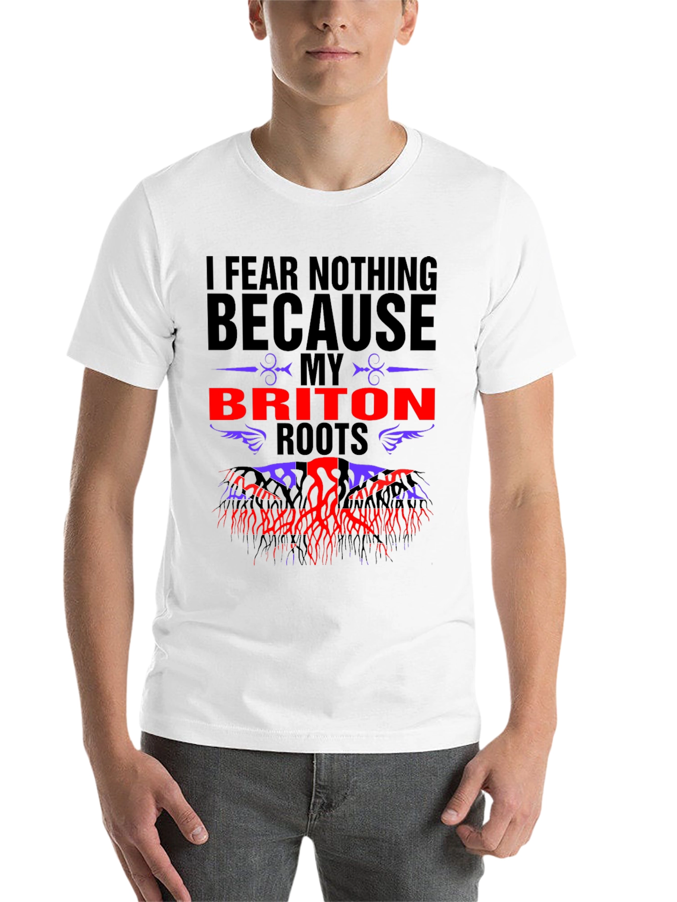 Black Briton Roots T-Shirt - I Fear Nothing Tee view 14
