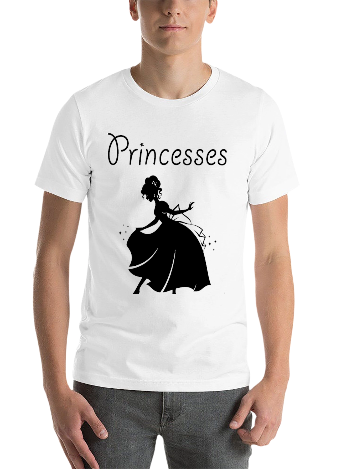 Black Princesses Silhouette Black T-Shirt view 14