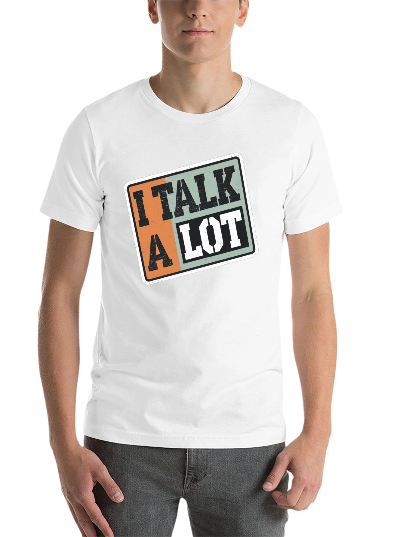 Black I Talk a Lot Graphic T-Shirt view 14