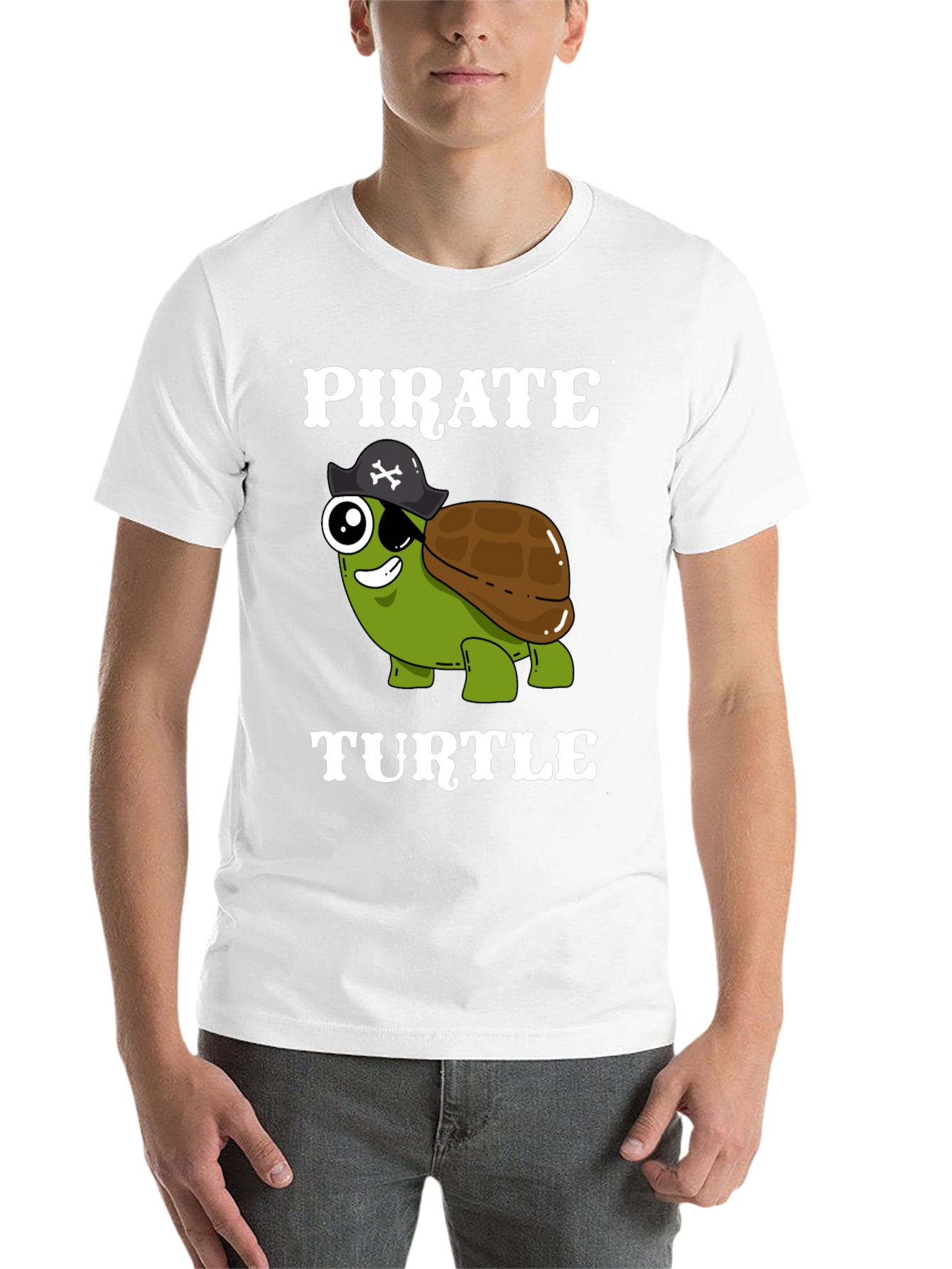 Black Pirate Turtle T-Shirt - Funny Cartoon Tee view 14